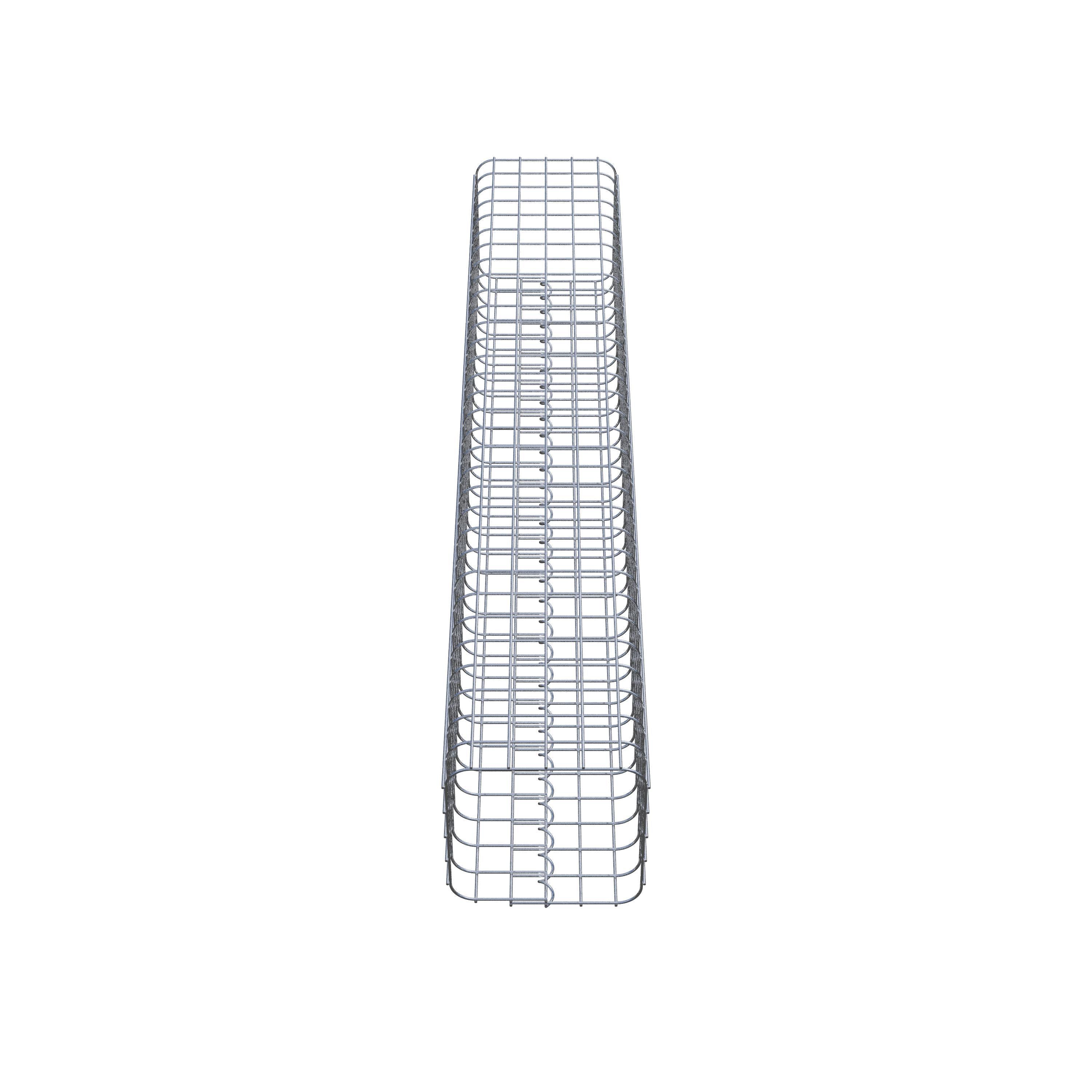 Schanskorfzuil hoekig 27 cm x 27 cm, 160 cm hoog, MW 5 cm x 5 cm