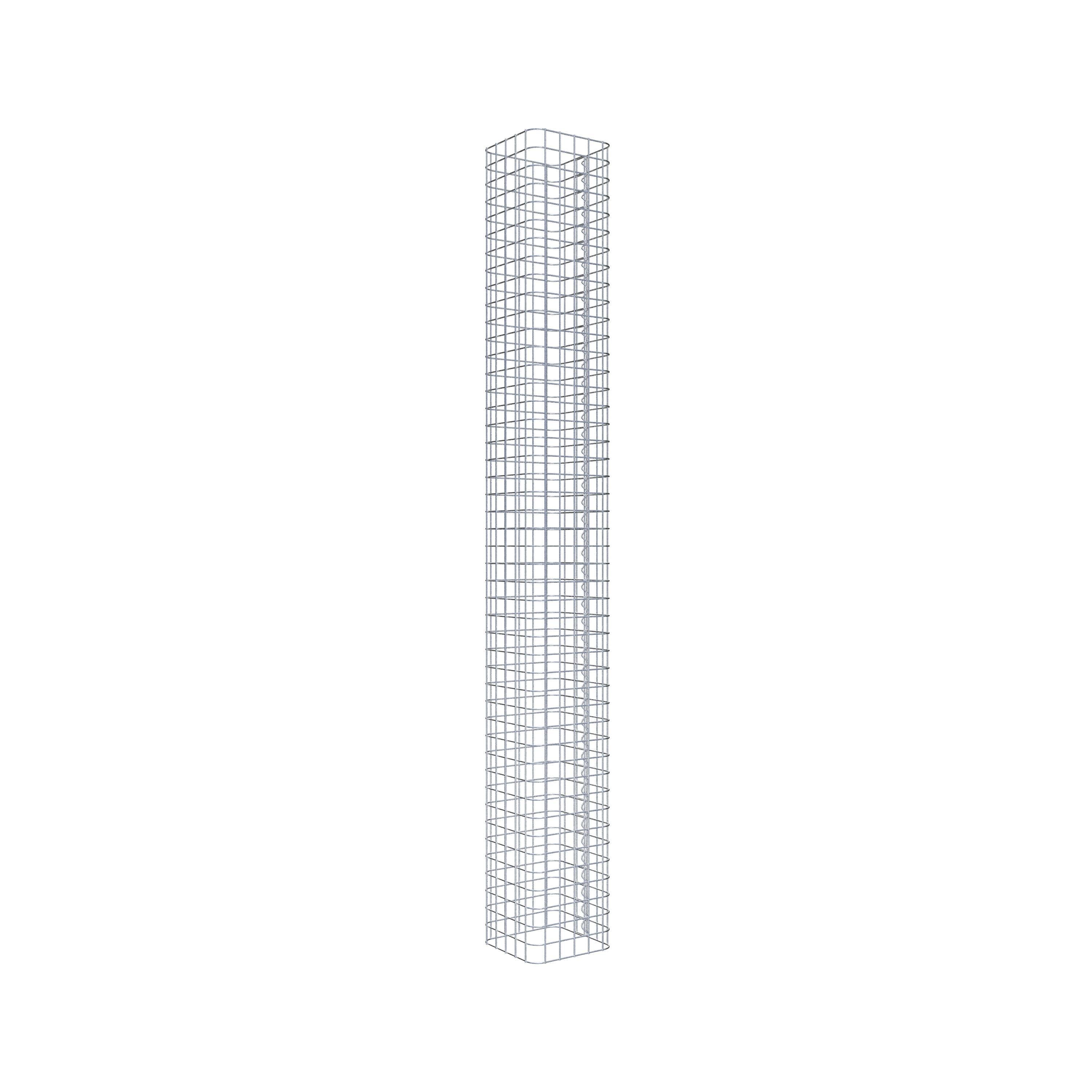 Colonne de gabion carrée 27 cm x 27 cm, 230 cm de hauteur, MW 5 cm x 5 cm