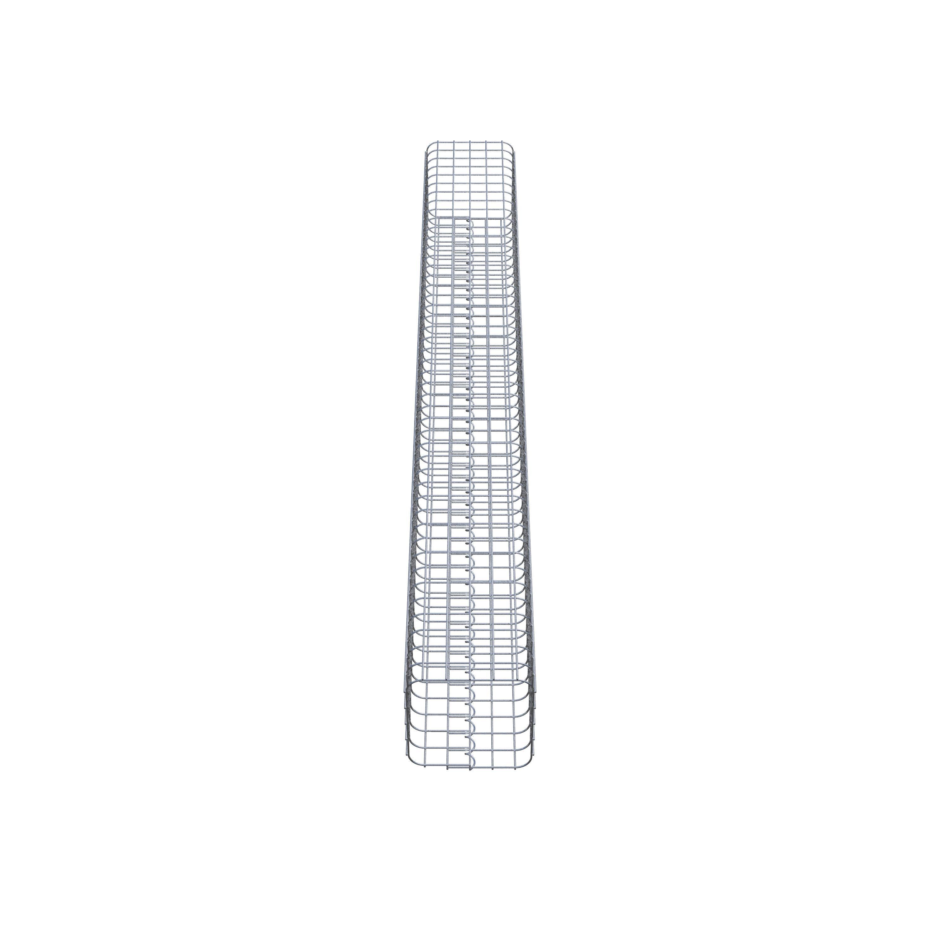 Colonne de gabion carrée 27 cm x 27 cm, 230 cm de hauteur, MW 5 cm x 5 cm