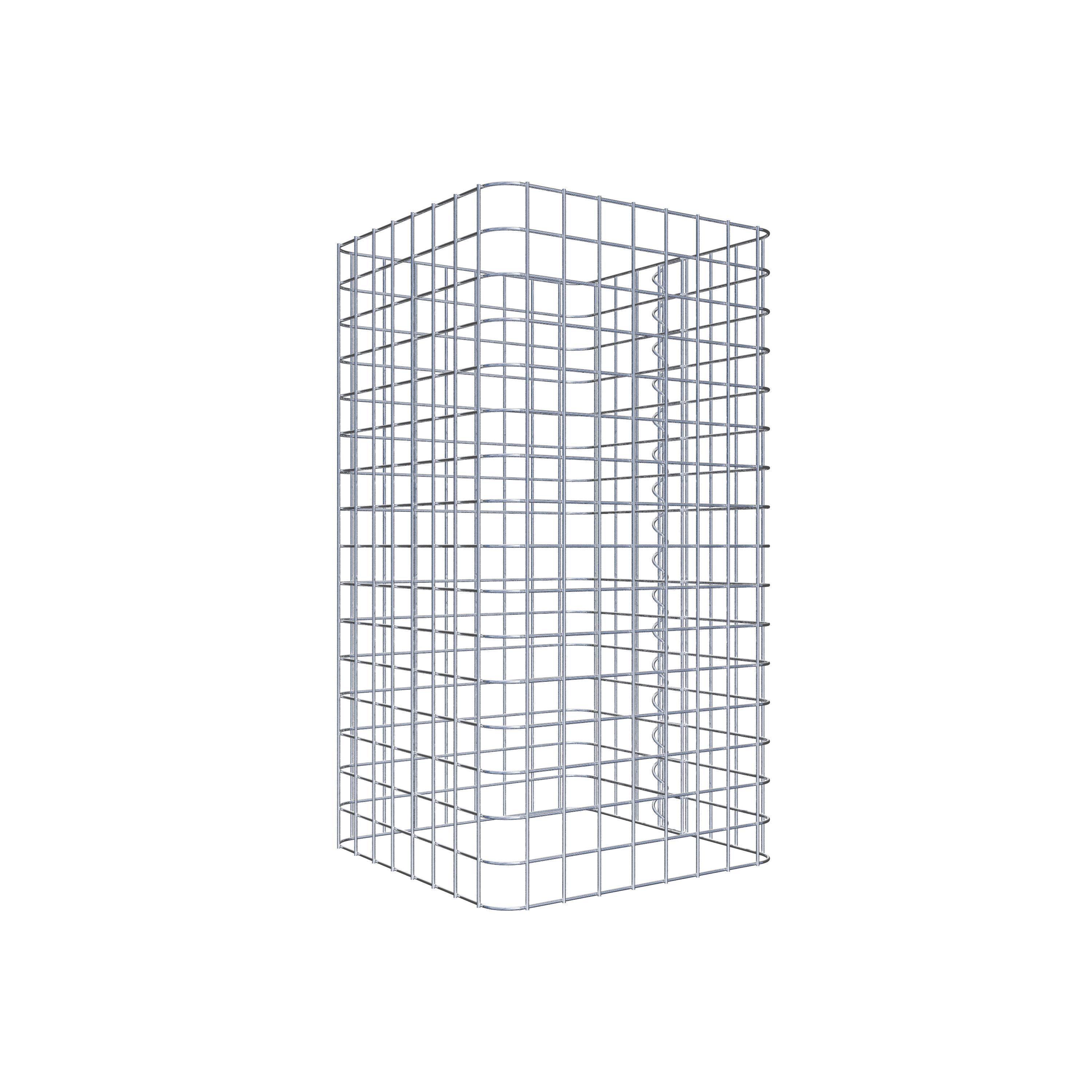 Coluna de gabião quadrada 42 cm x 42 cm, altura 80 cm, PM 5 cm x 5 cm
