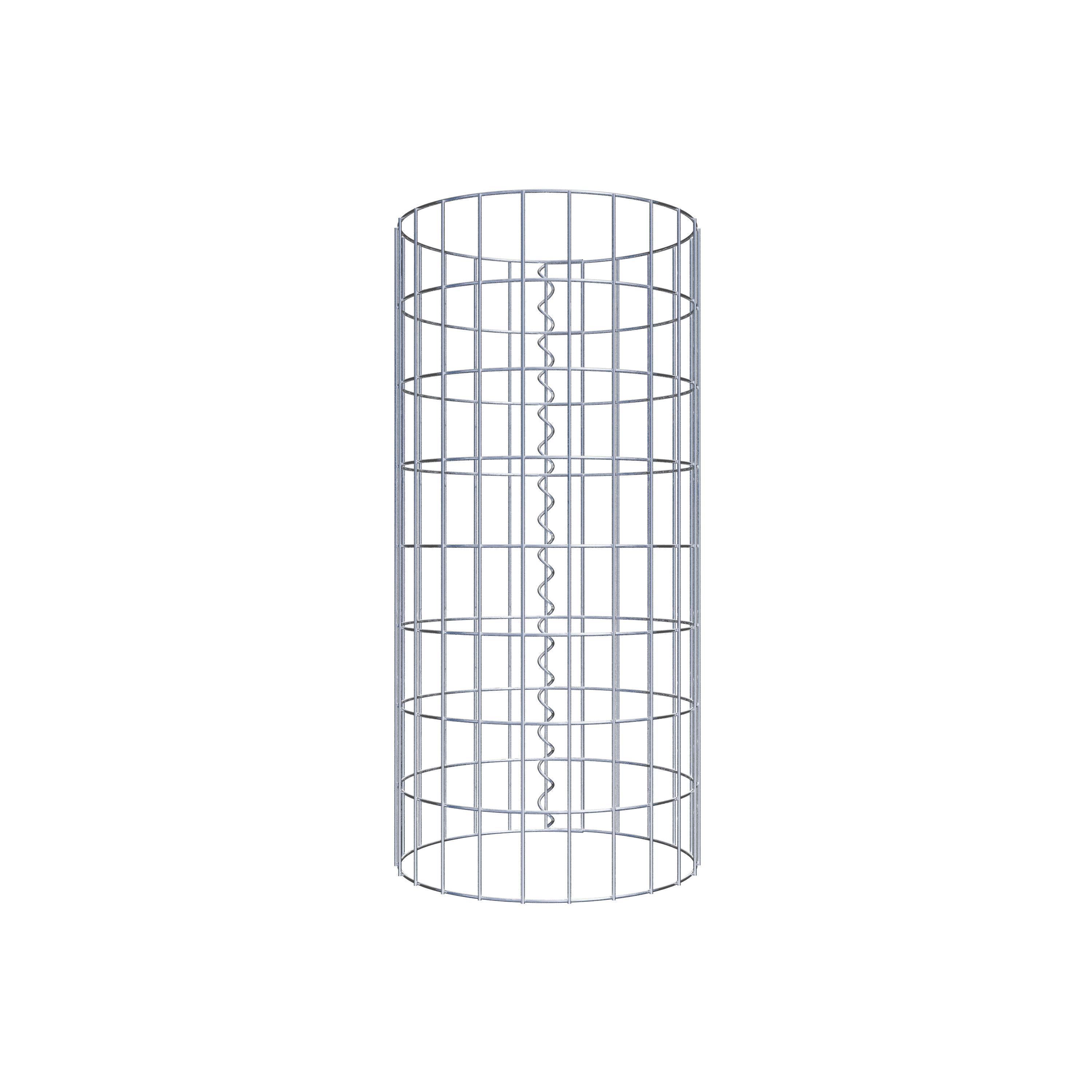 Coluna de gabião redonda 37 cm de diâmetro, 80 cm de altura, malhagem 5 cm x 10 cm