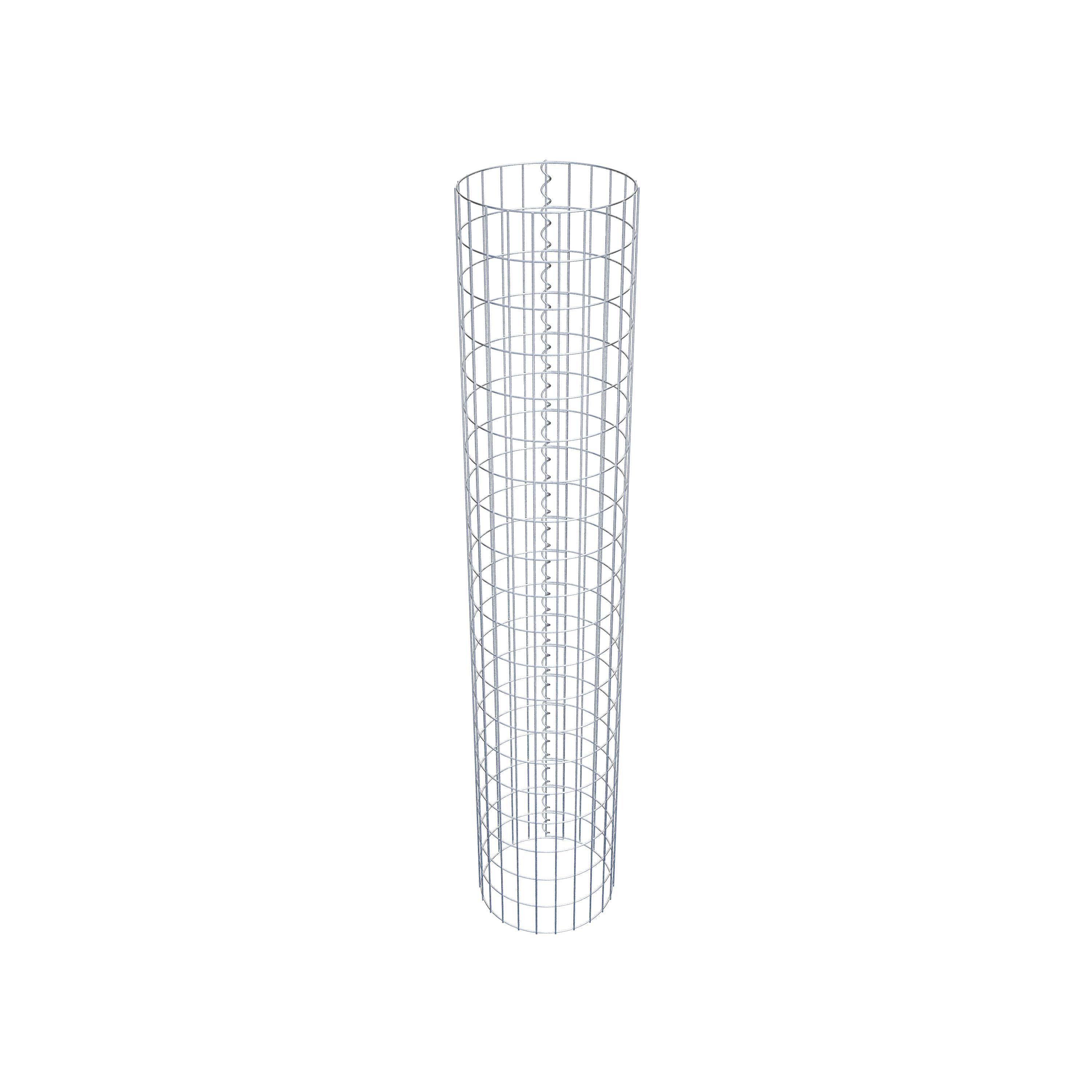 Colonna gabbionata rotonda 37 cm di diametro, 200 cm di altezza, maglia 5 cm x 10 cm