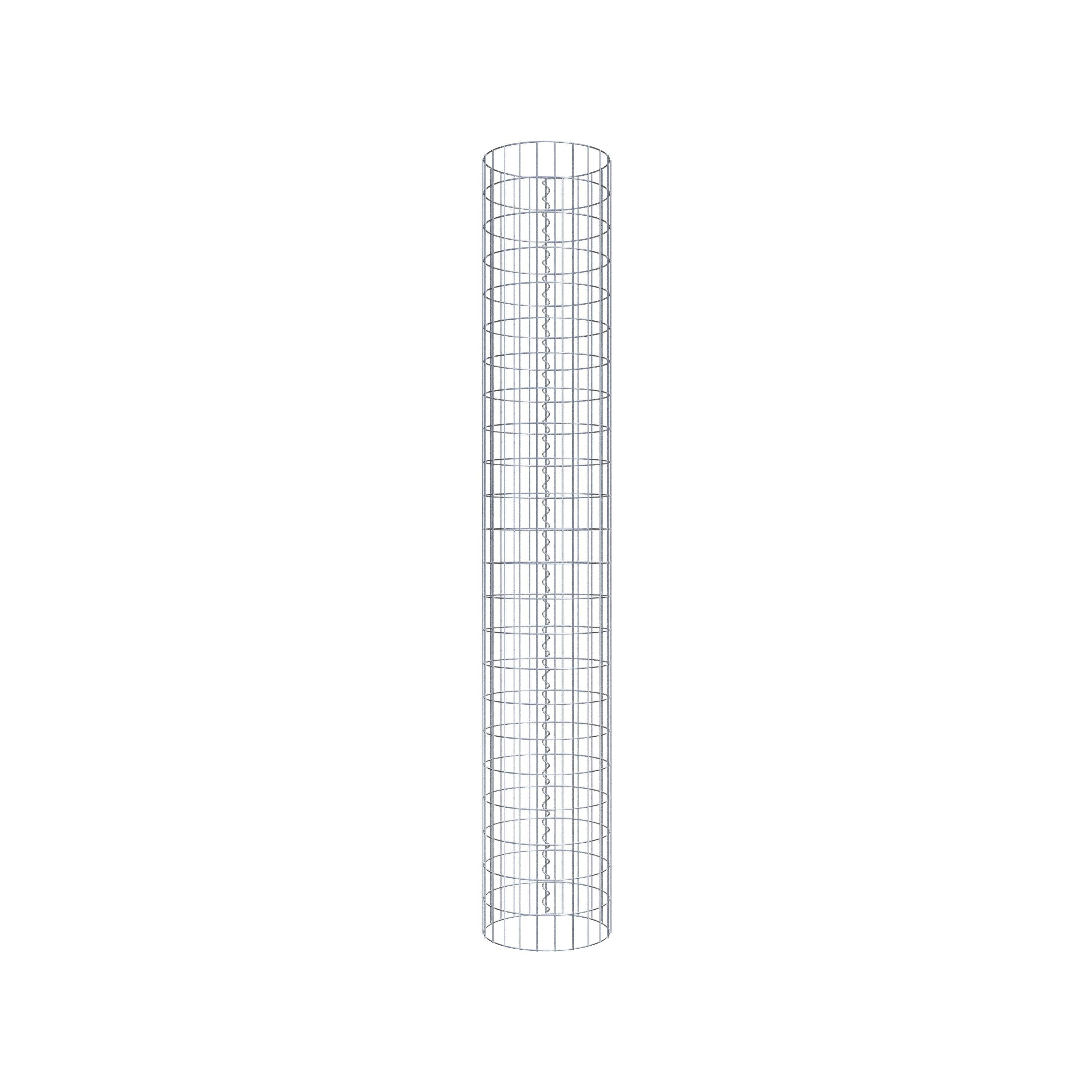 Gabionpelare rund 37 cm diameter, 230 cm höjd, maskstorlek 5 cm x 10 cm