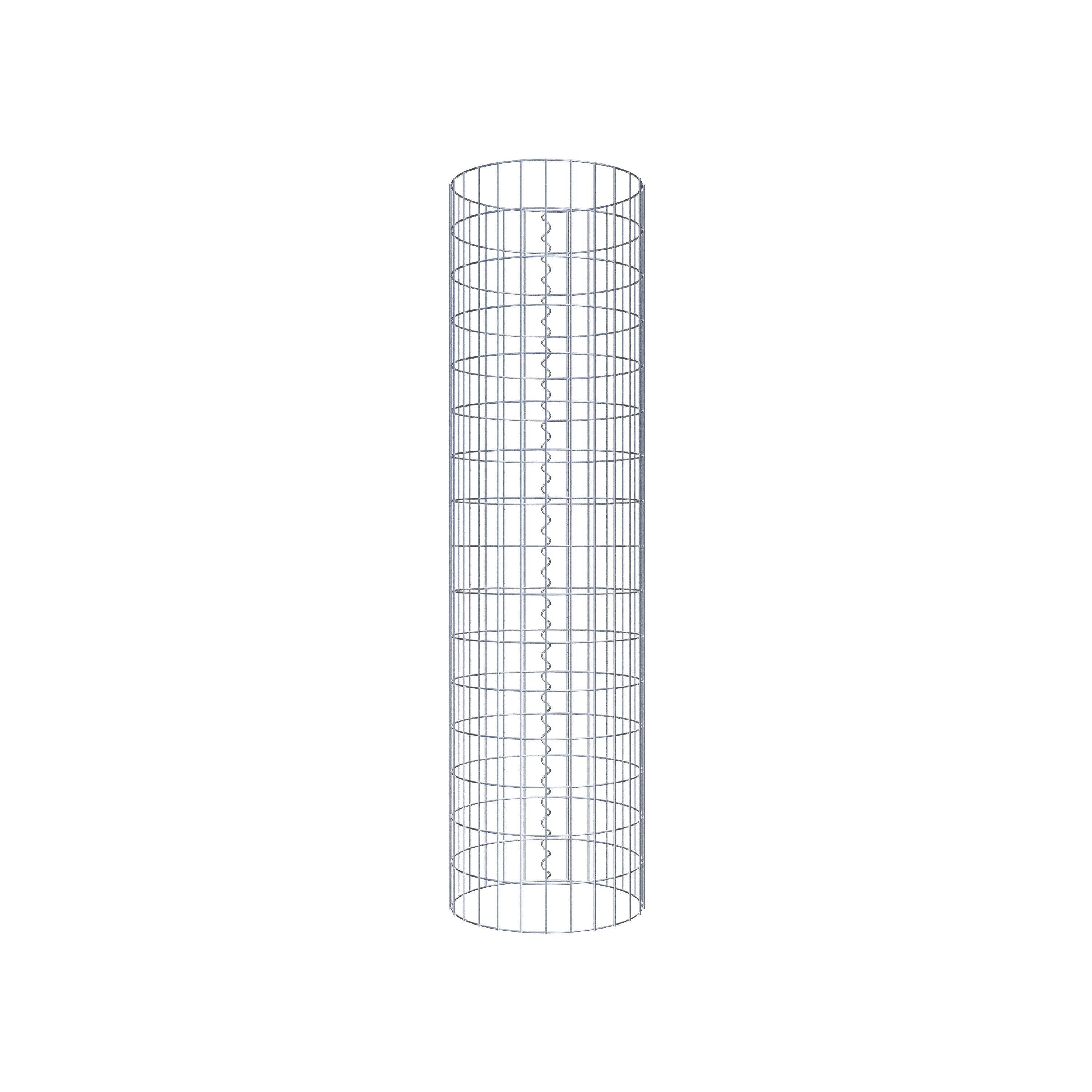 Gabionensäule rund 42 cm Durchmesser, 160 cm Höhe, Maschenweite 5 cm x 10 cm