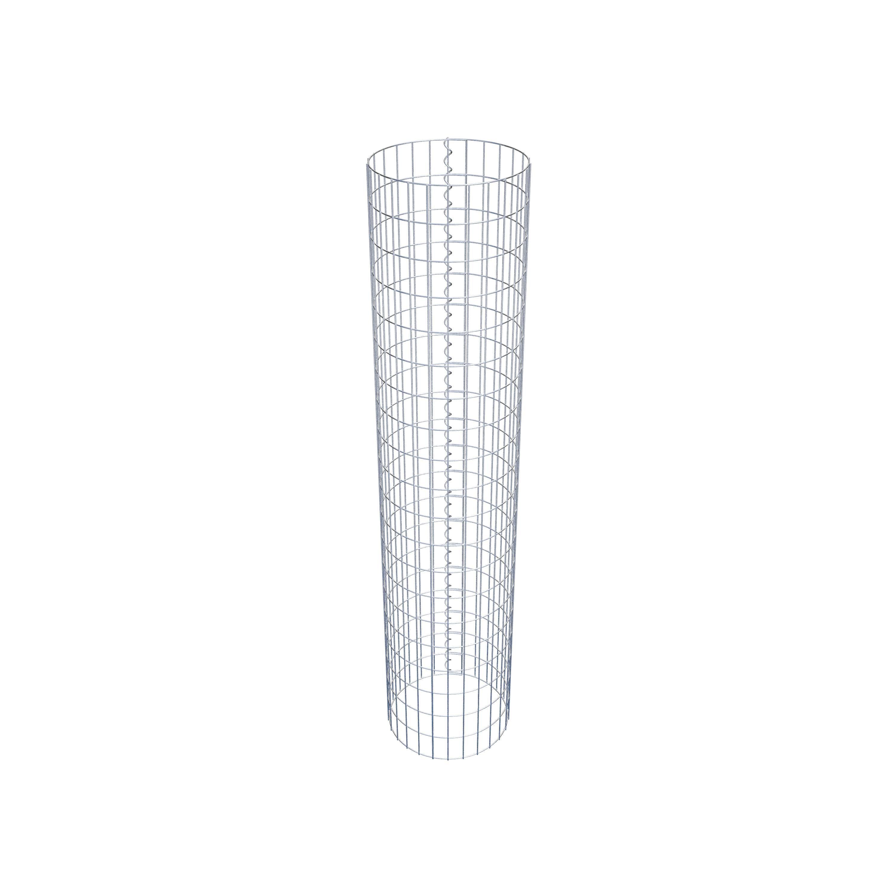Coluna de gabião redonda 42 cm de diâmetro, 200 cm de altura, malhagem 5 cm x 10 cm