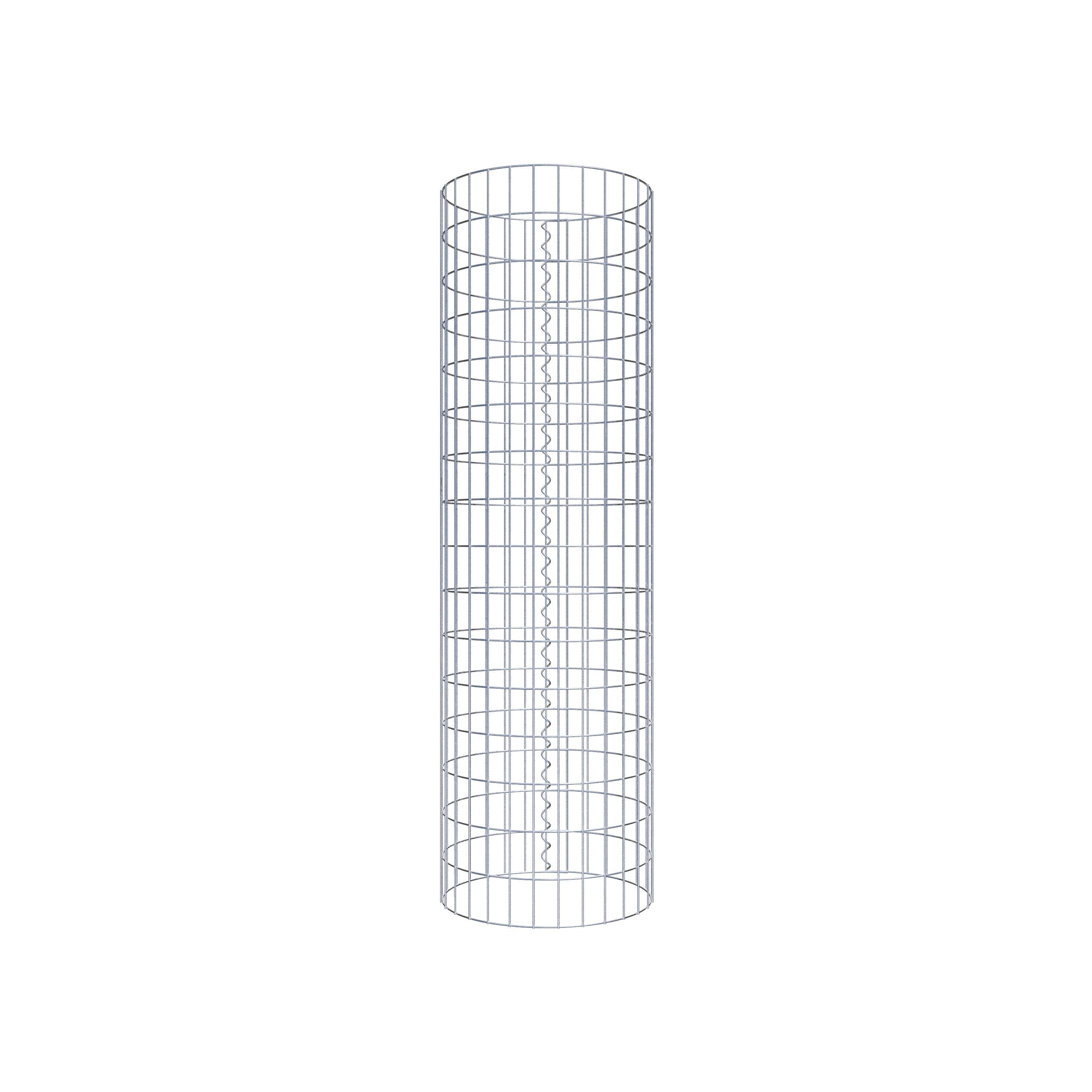 Gabion column around 47 cm diameter, 160 cm height, mesh size 5 cm x 10 cm