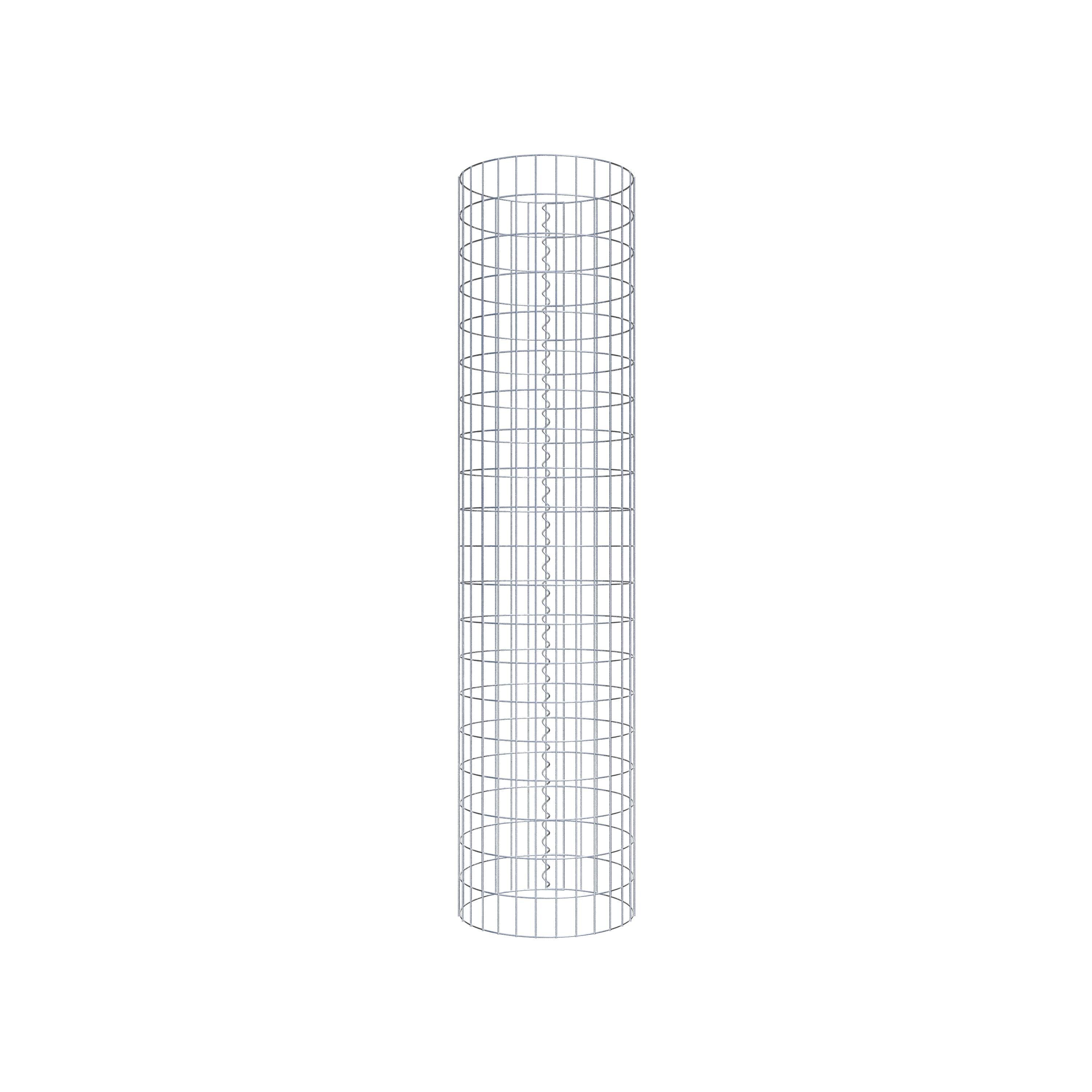 Colonne de gabion ronde 47 cm de diamètre, 200 cm de hauteur, mailles 5 cm x 10 cm