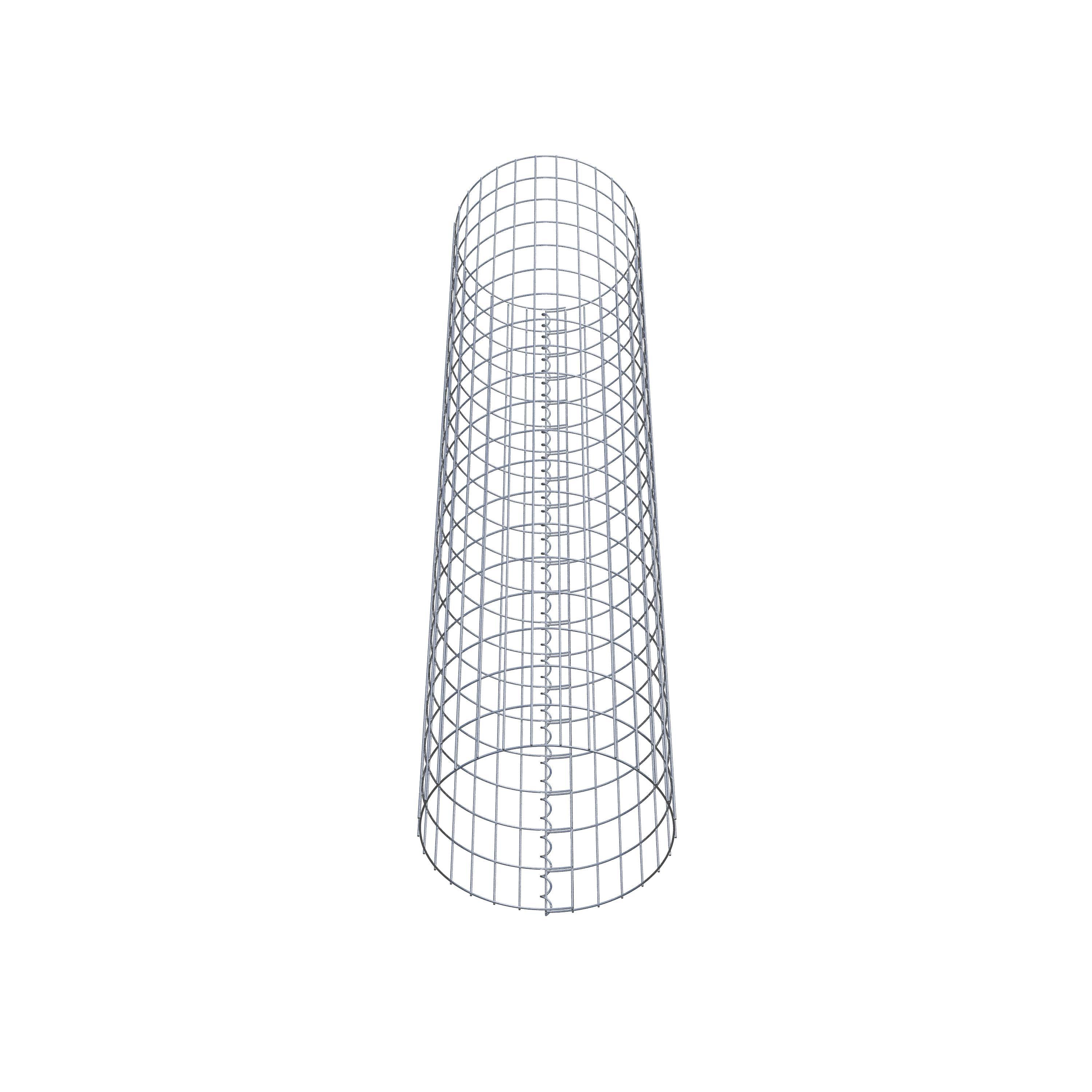 Colonne de gabion ronde 47 cm de diamètre, 200 cm de hauteur, mailles 5 cm x 10 cm