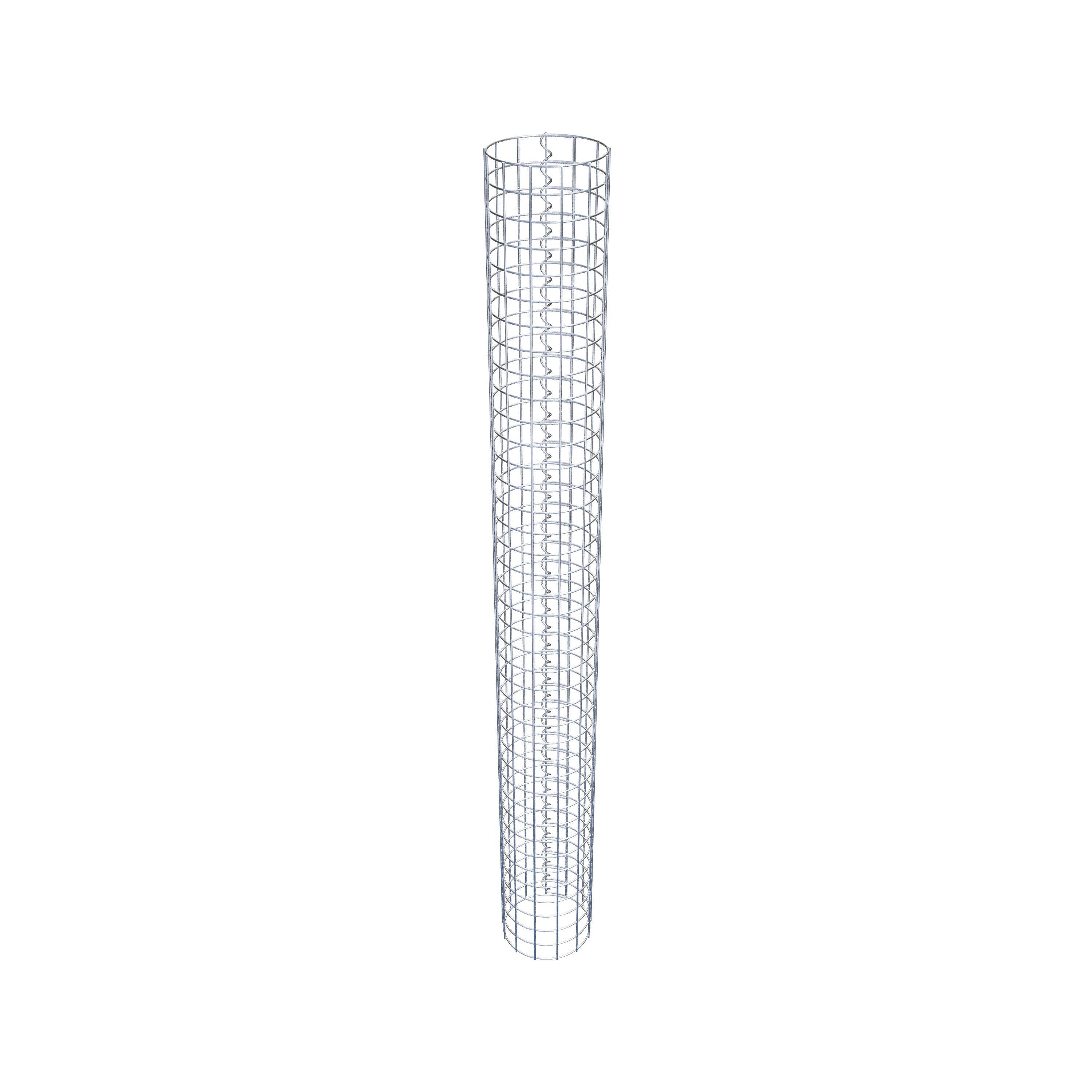 Gabionpelare rund 22 cm diameter, 200 cm höjd, maskstorlek 5 cm x 5 cm