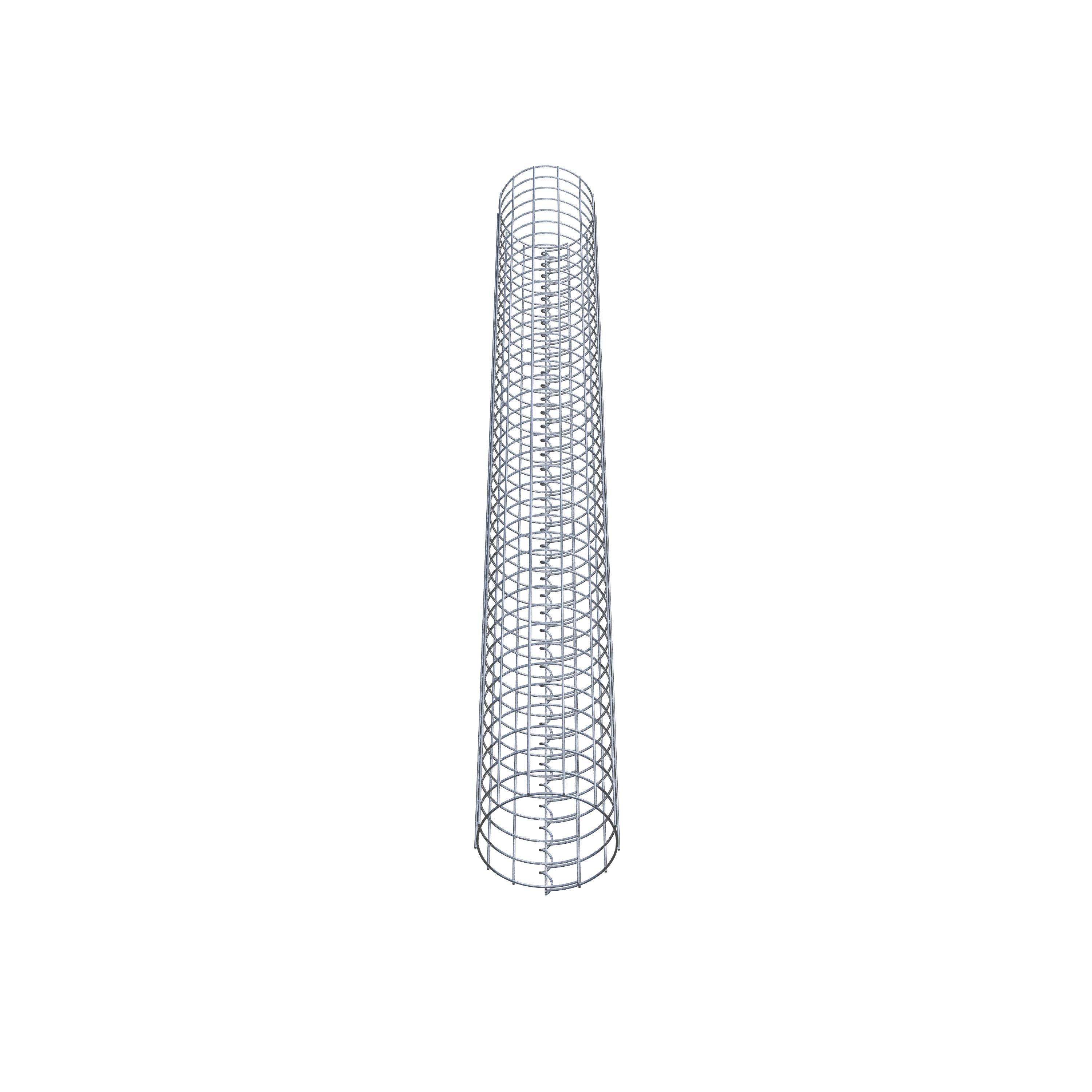 Gabionpelare rund 22 cm diameter, 200 cm höjd, maskstorlek 5 cm x 5 cm