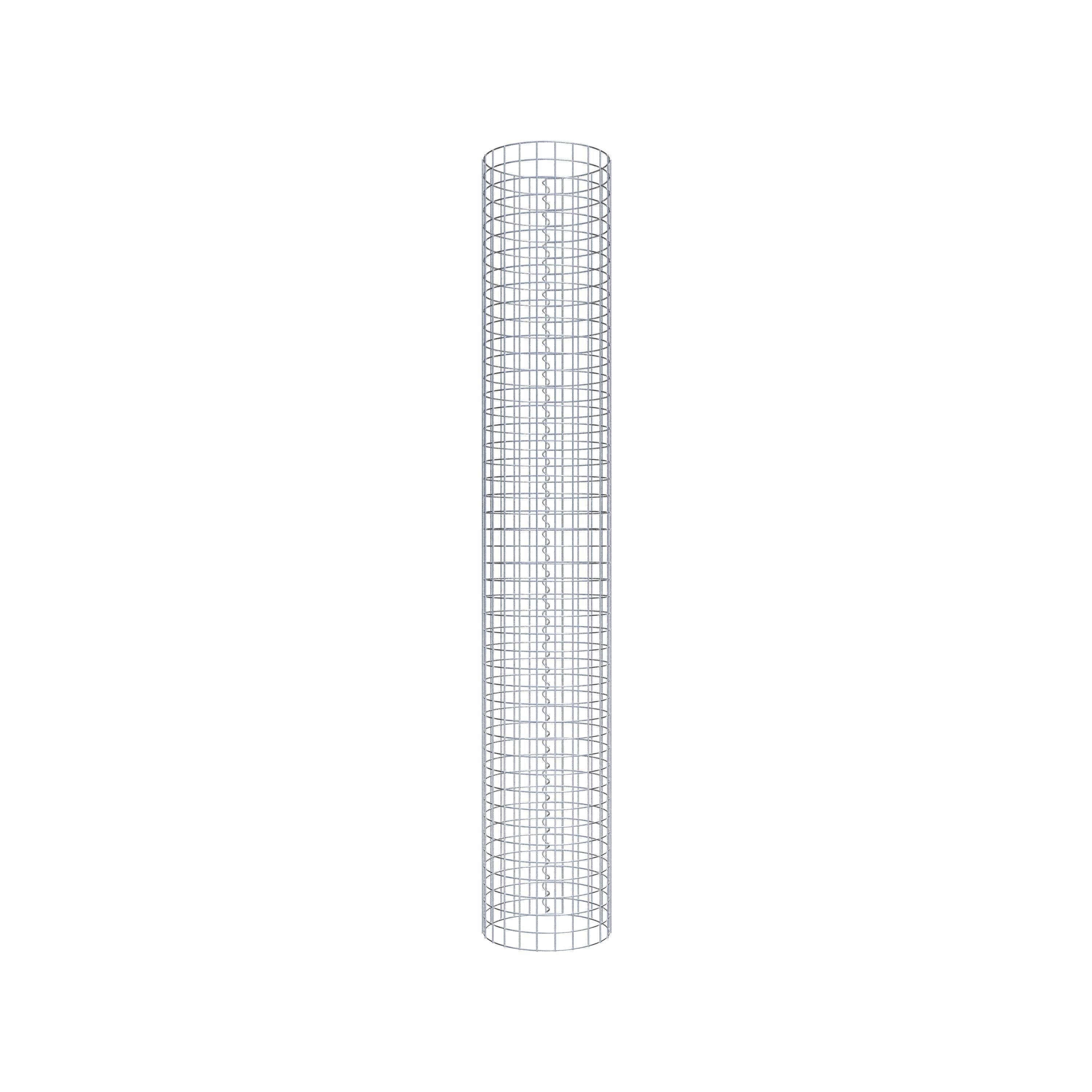 Coluna de gabião redonda 37 cm de diâmetro, 230 cm de altura, malhagem 5 cm x 5 cm