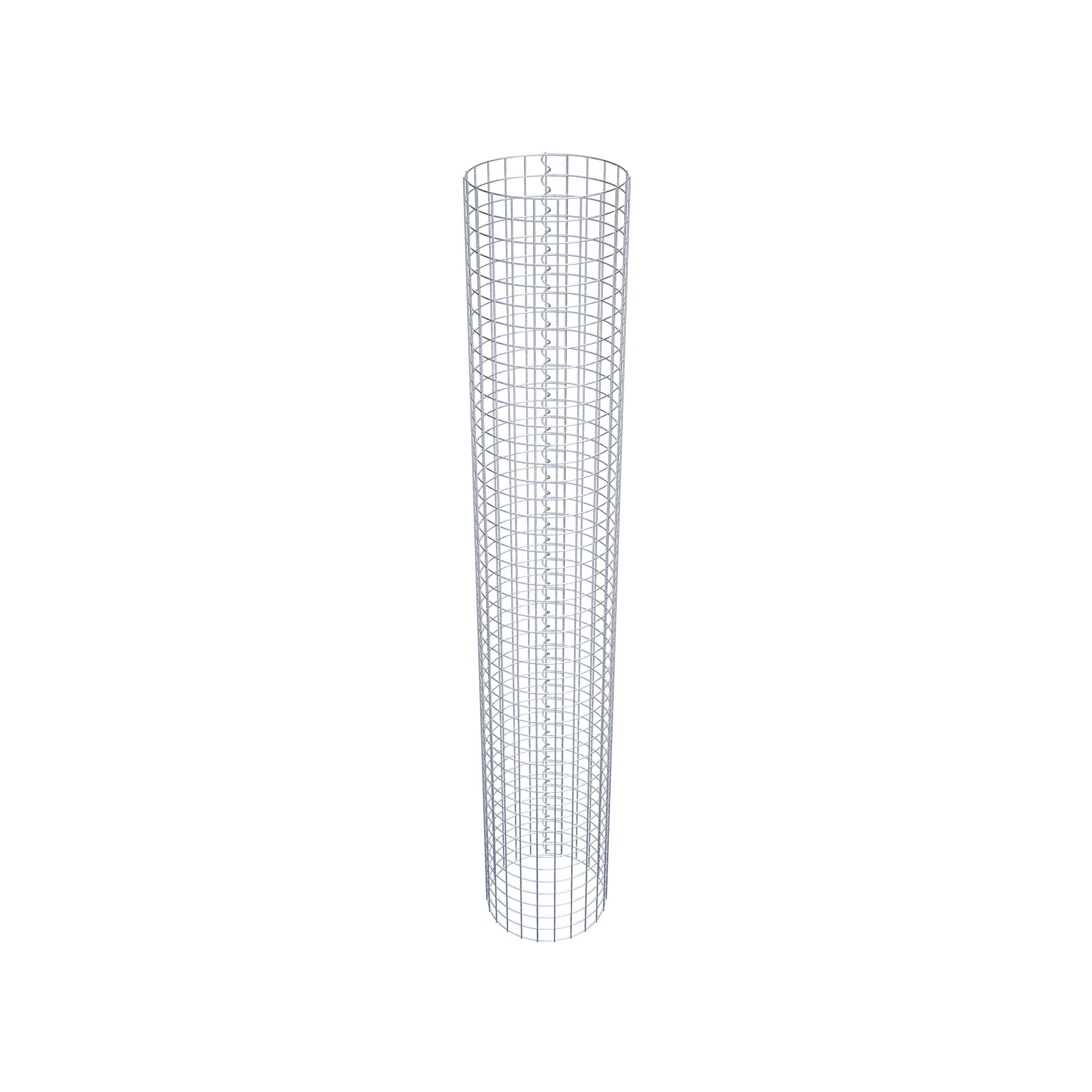 Coluna de gabião redonda 37 cm de diâmetro, 230 cm de altura, malhagem 5 cm x 5 cm