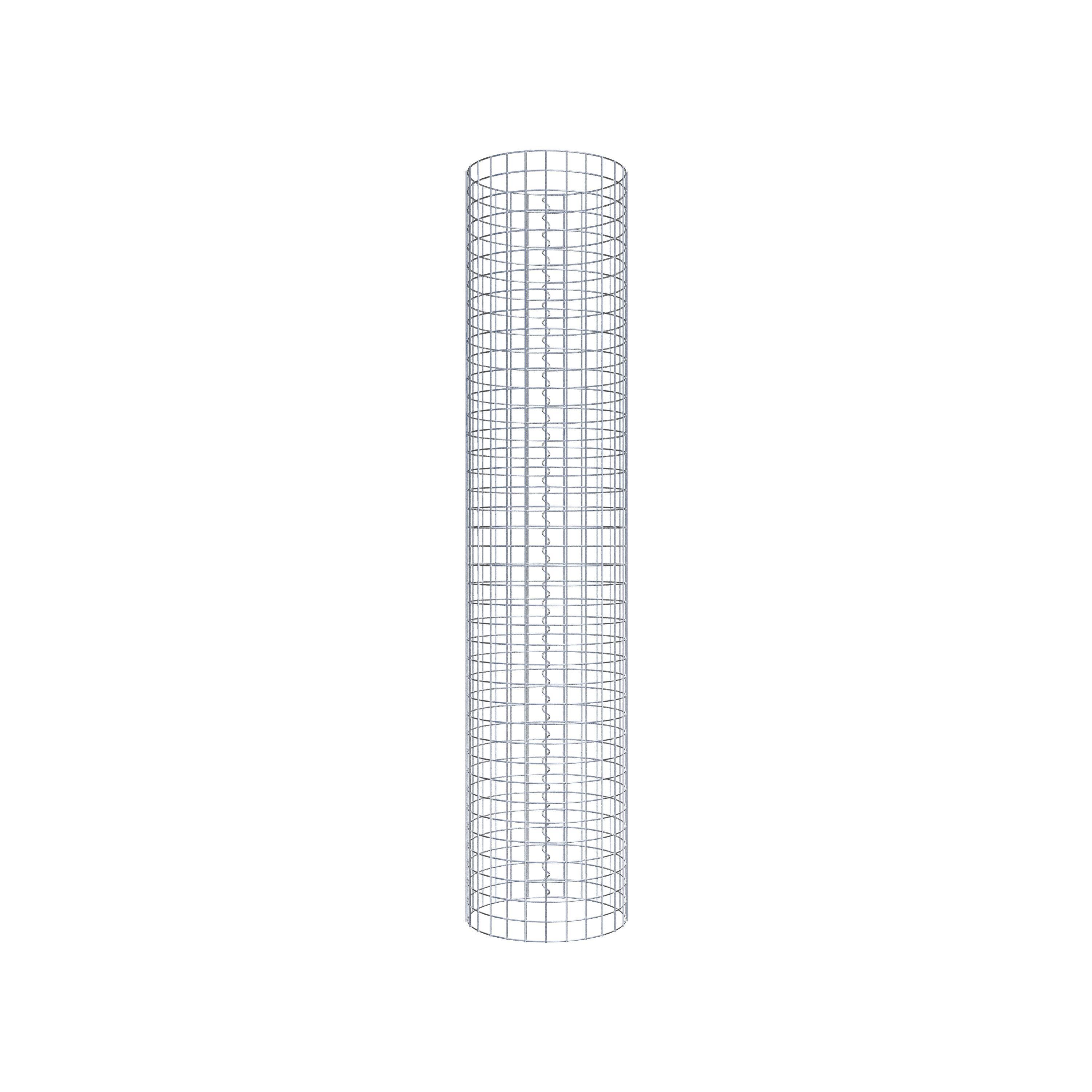 Coluna de gabião redonda 42 cm de diâmetro, 200 cm de altura, malhagem 5 cm x 5 cm