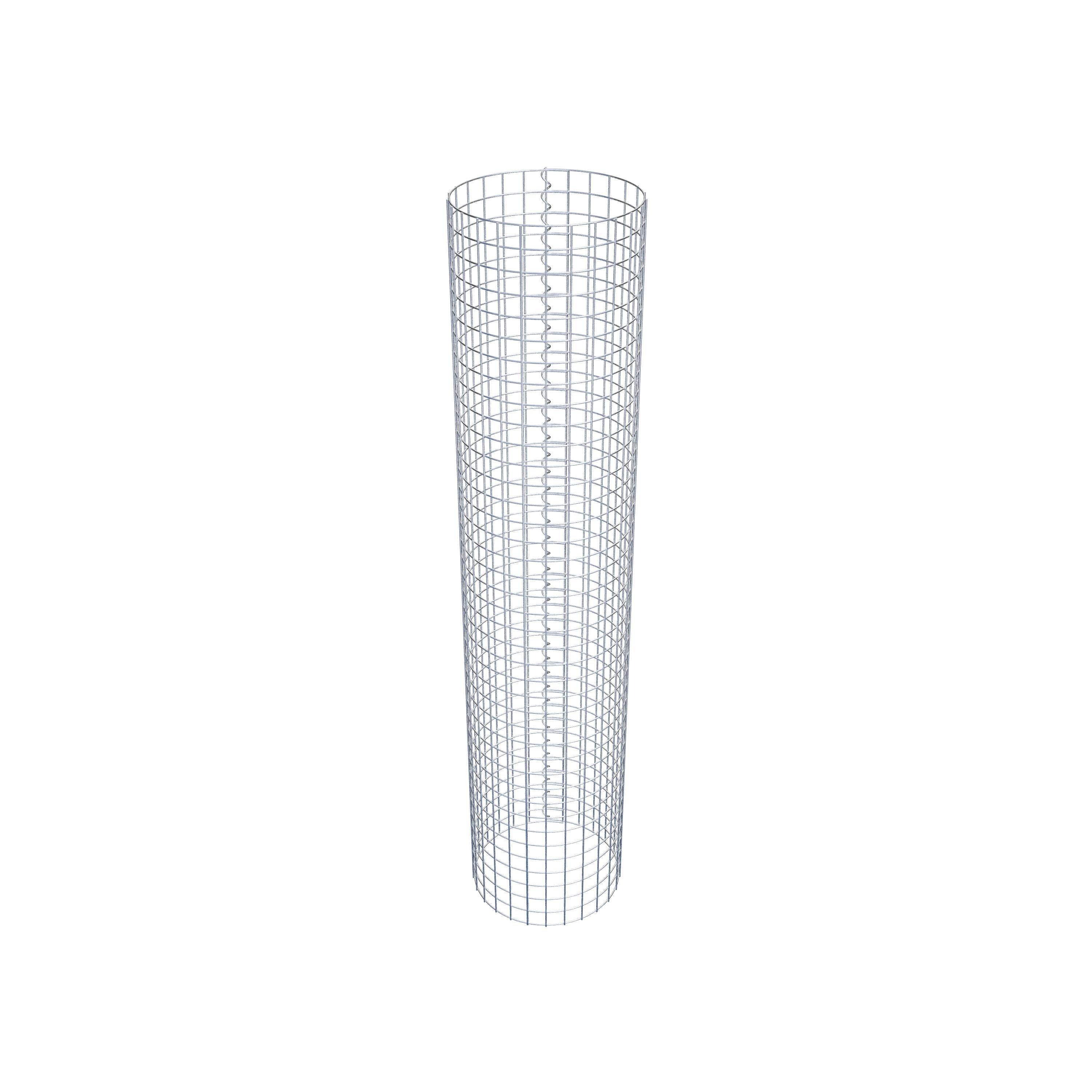 Coluna de gabião redonda 42 cm de diâmetro, 200 cm de altura, malhagem 5 cm x 5 cm