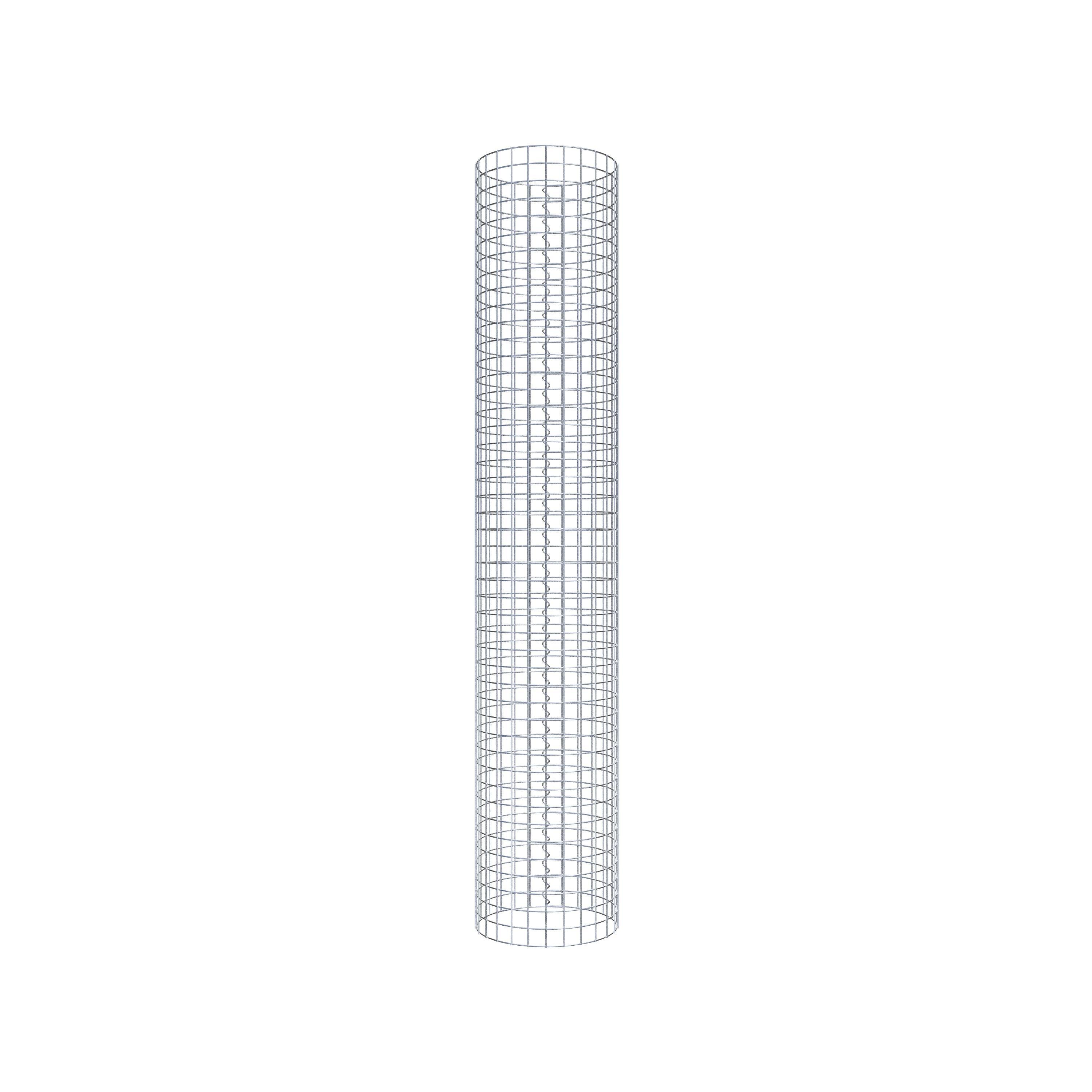 Gabionpelare rund 42 cm diameter, 230 cm höjd, maskstorlek 5 cm x 5 cm
