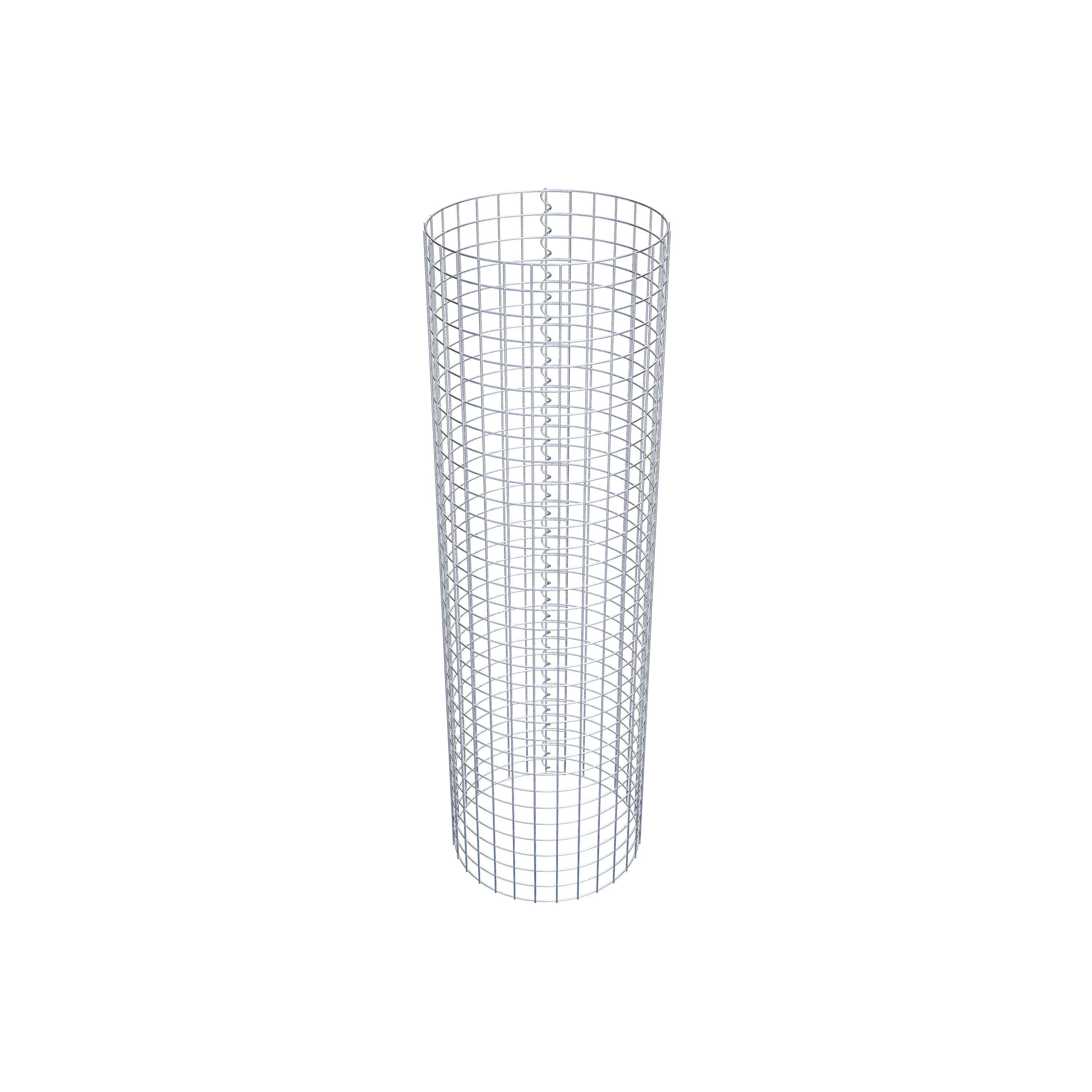 Gabion column around 47 cm diameter, 160 cm height, mesh size 5 cm x 5 cm