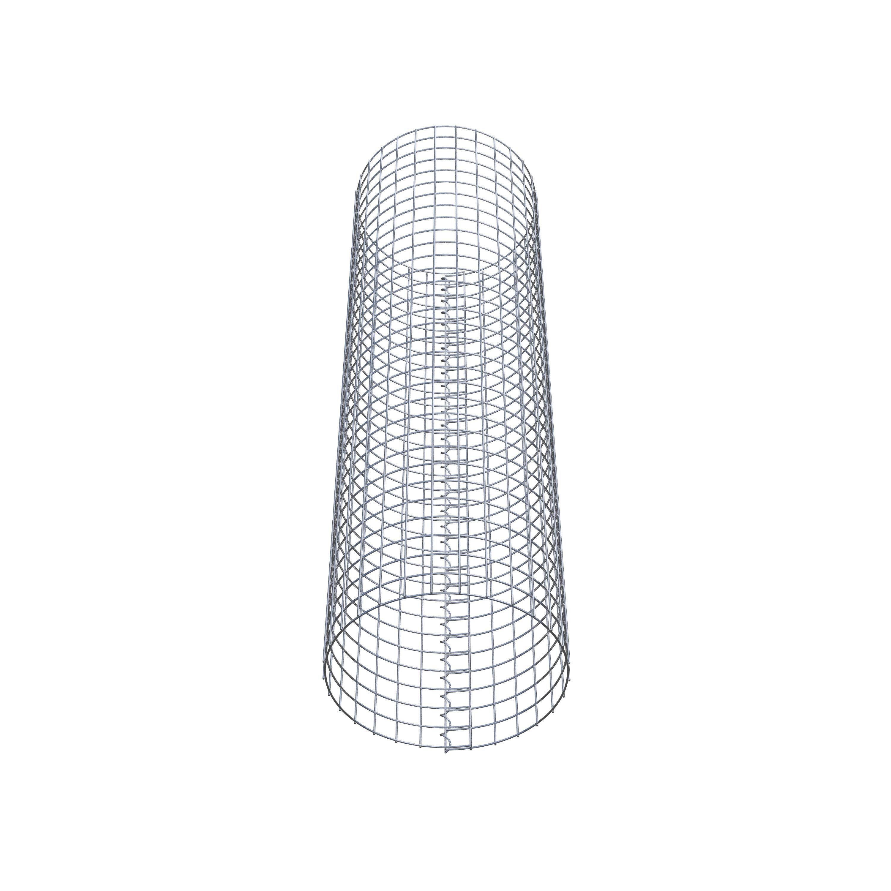 Gabion column around 47 cm diameter, 160 cm height, mesh size 5 cm x 5 cm
