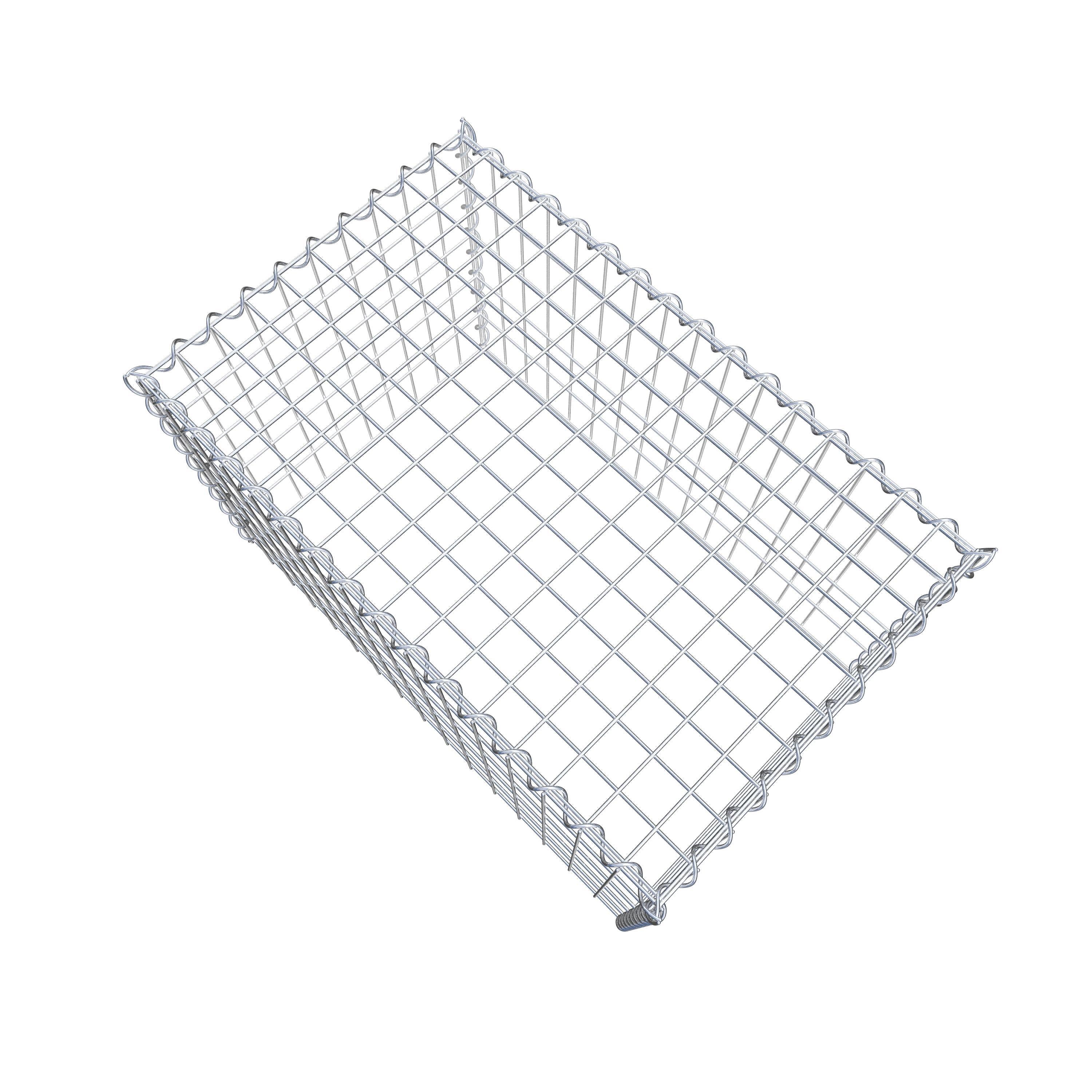Gavión adulto tipo 3 80 cm x 50 cm x 50 cm (largo x alto x profundidad), tamaño de malla 5 cm x 10 cm, espiral