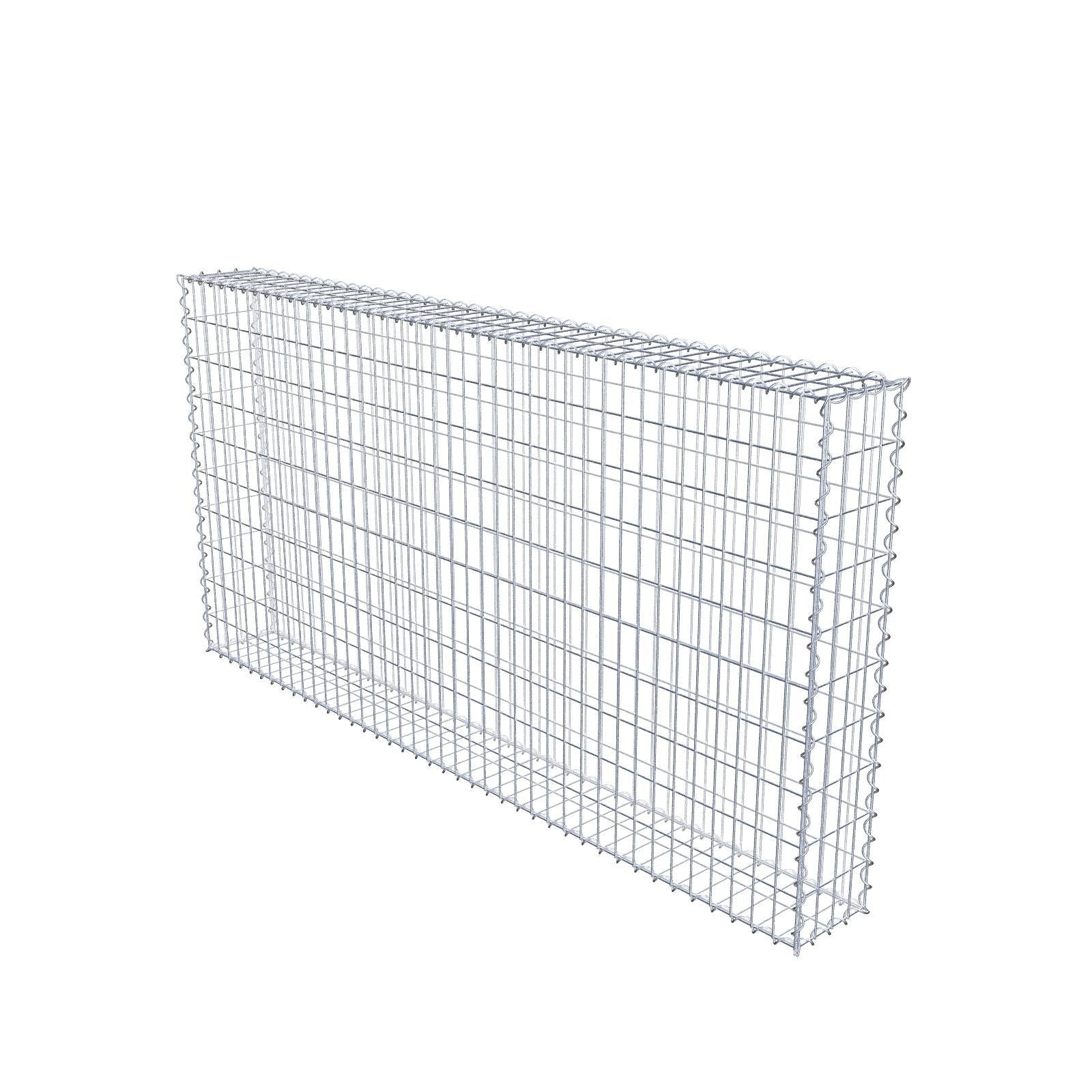 Gabion 200 cm x 100 cm x 20 cm (L x H x D), maskstorlek 5 cm x 10 cm, spiral