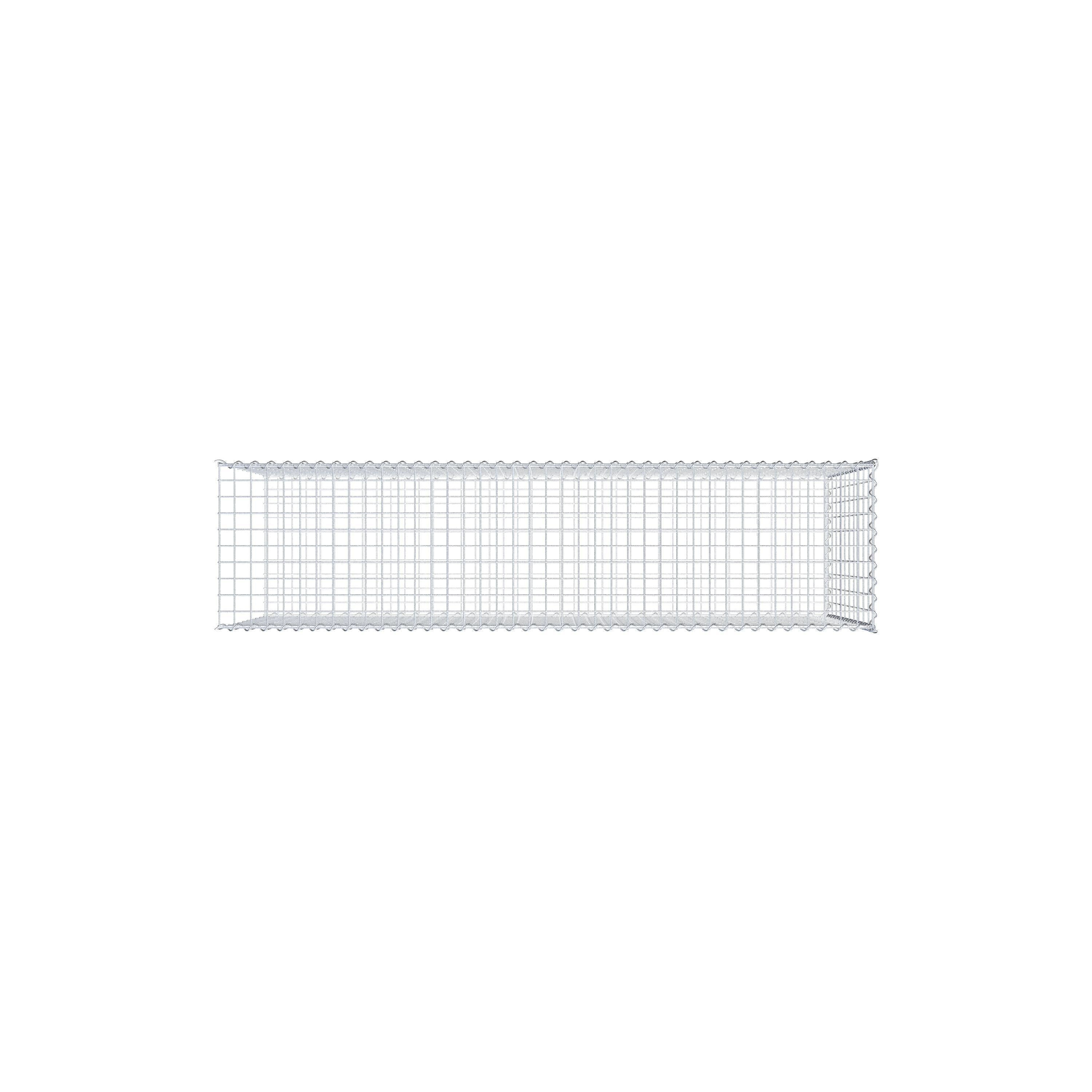 Anbaugabione Typ 2 200 cm x 100 cm x 50 cm (L x H x T), Maschenweite 5 cm x 10 cm, Spirale