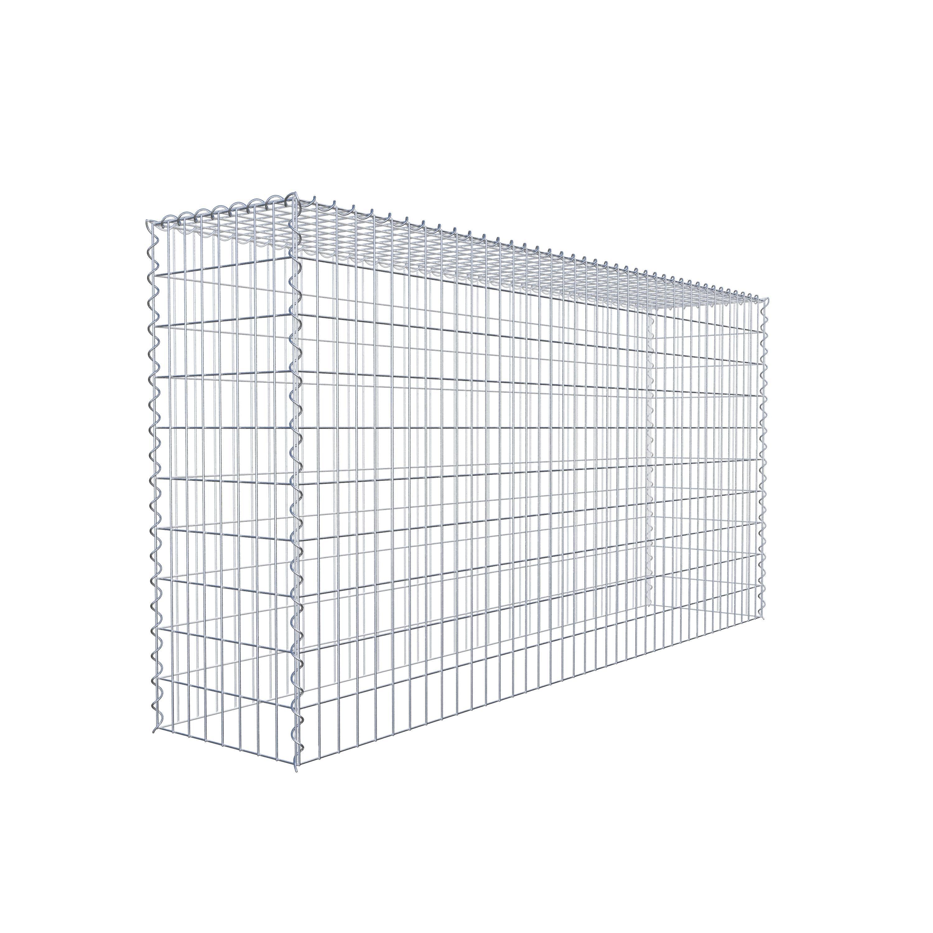Gabion rapporté type 3 200 cm x 100 cm x 40 cm (L x H x P), mailles 5 cm x 10 cm, spirale