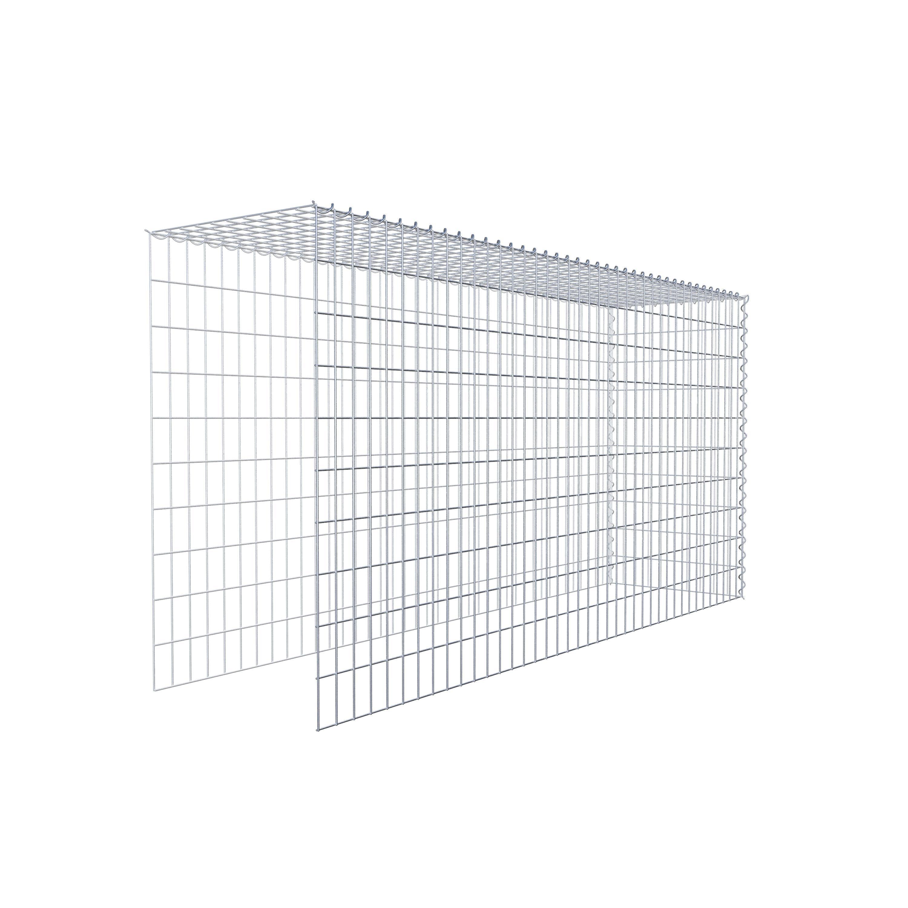 Gavión adicional tipo 4 200 cm x 100 cm x 50 cm (L x A x P), malla 5 cm x 10 cm, en espiral