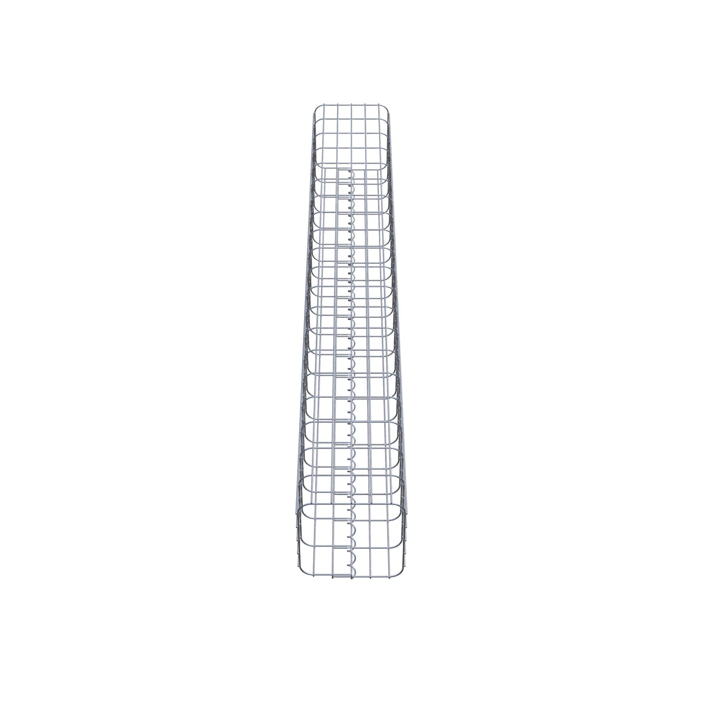Columna rectangular de gaviones galvanizados en caliente, 27 cm x 27 cm, 200 cm de altura, MW 5 cm x 10 cm