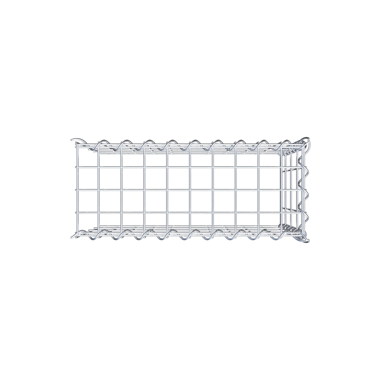 Opvokset gabion type 4 50 cm x 40 cm x 20 cm (L x H x D), maskestørrelse 5 cm x 10 cm, spiral