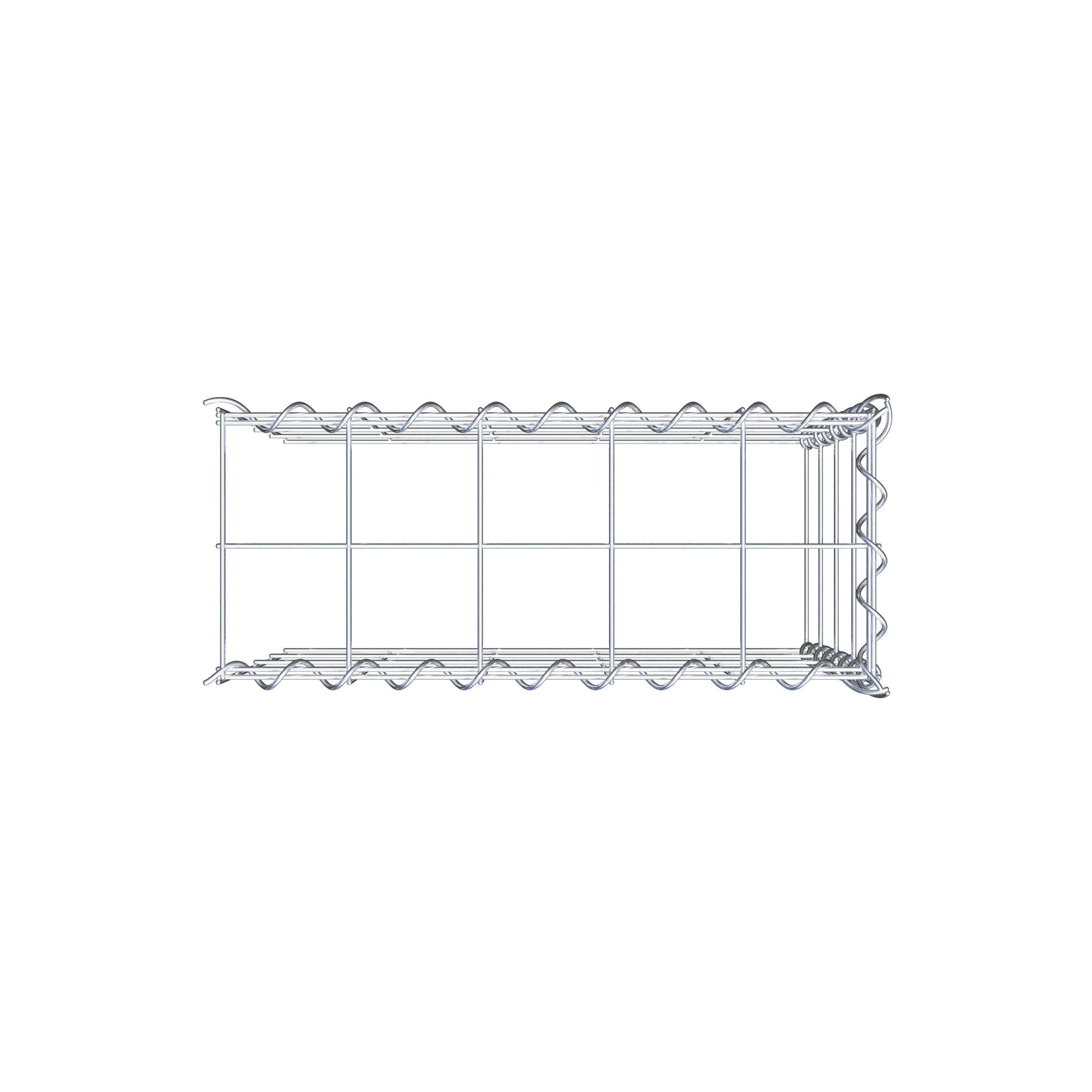 Grown-on gabion type 4 50 cm x 40 cm x 20 cm (L x H x D), mesh size 10 cm x 10 cm, spiral