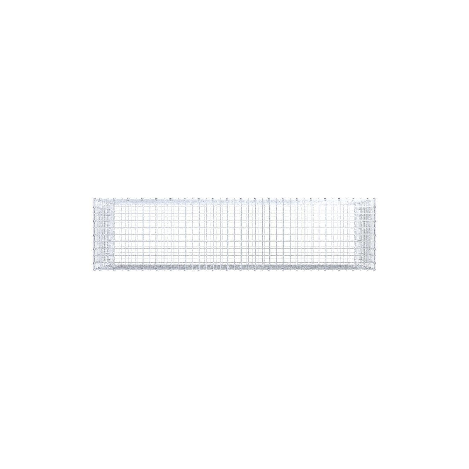 Gabião 200 cm x 100 cm x 50 cm (C x A x P), malhagem 5 x 5 cm, anel espiral