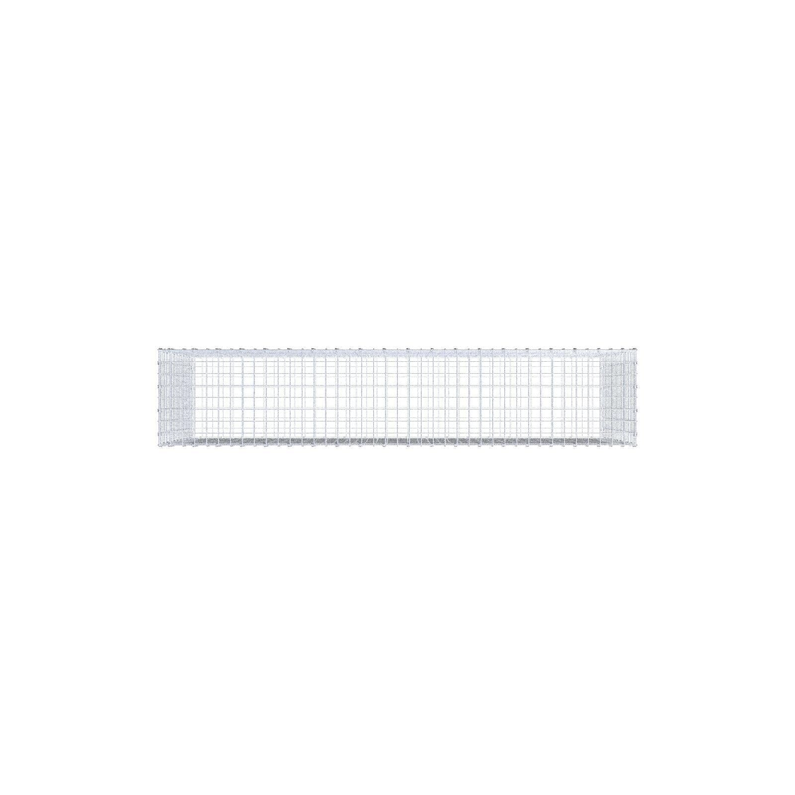 Gabião 200 cm x 100 cm x 40 cm (C x A x P), malhagem 5 x 5 cm, anel espiral