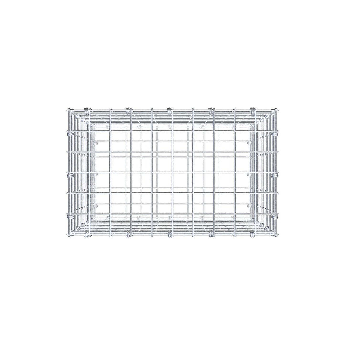 Gabion 50 cm x 50 cm x 30 cm (L x H x D), maskstorlek 5 x 5 cm, spiralring