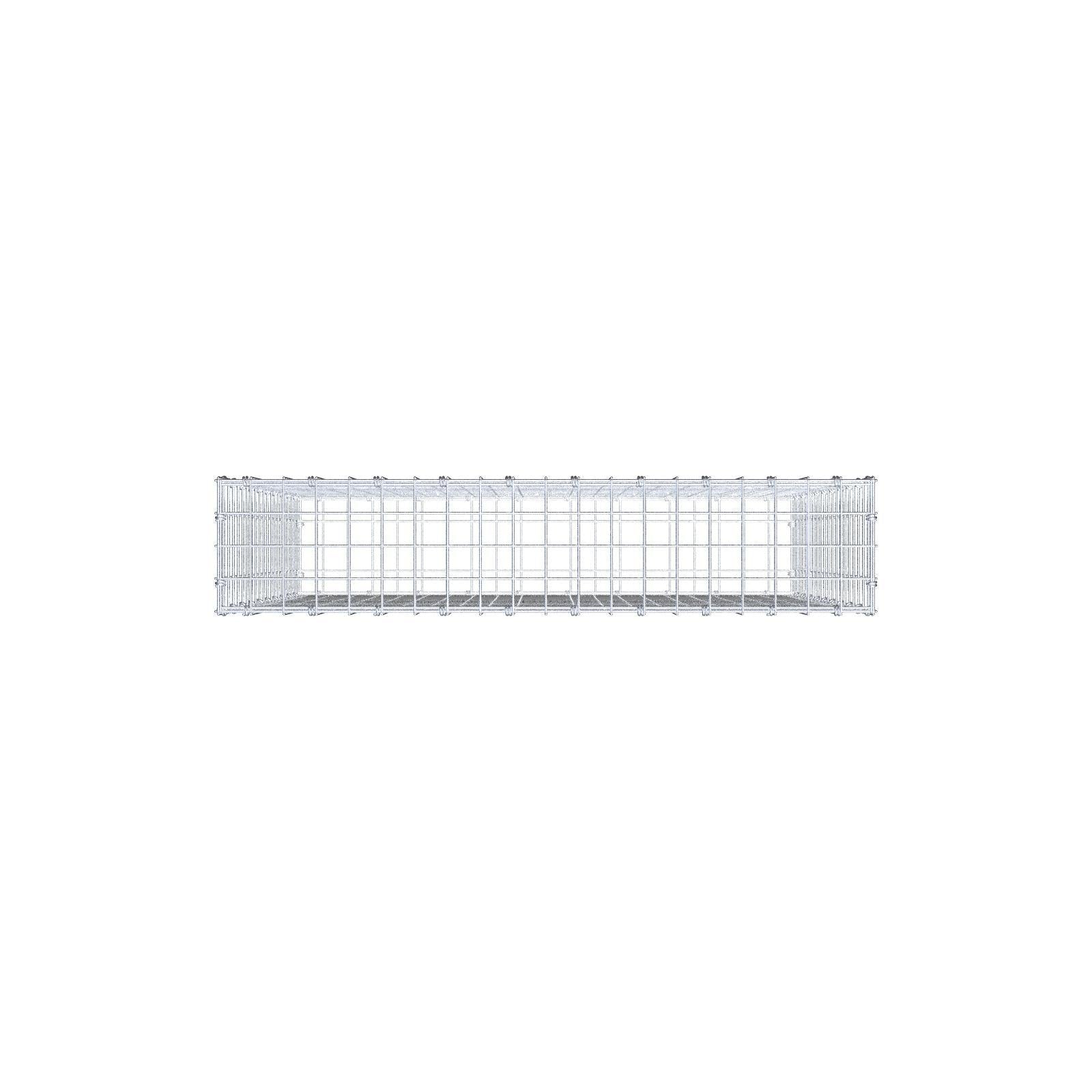 Schanskorf 100 cm x 100 cm x 20 cm (L x H x D), maaswijdte 5 x 5 cm, spiraalring