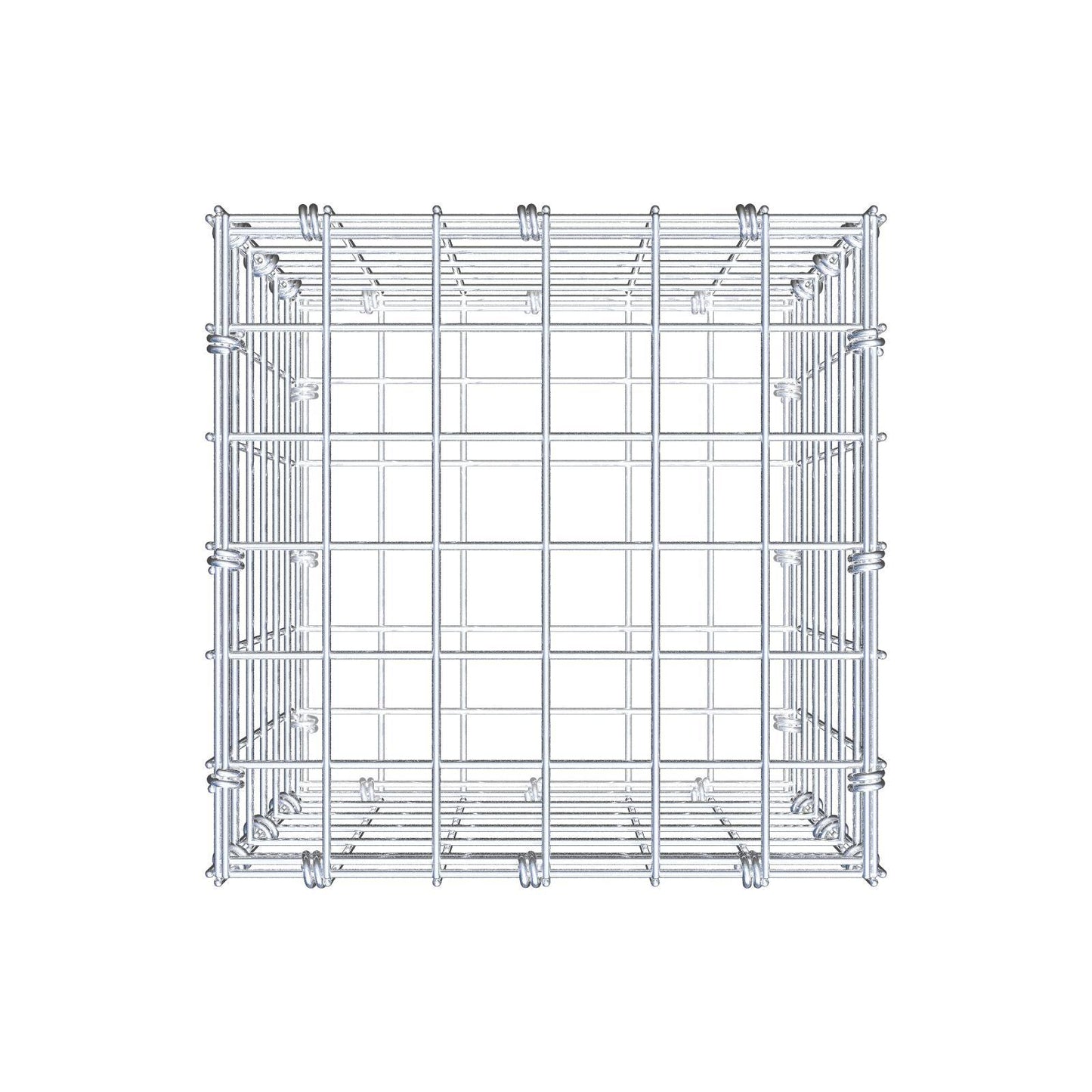Schanskorf 30 cm x 30 cm x 30 cm (L x H x D), maaswijdte 5 x 5 cm, spiraalring