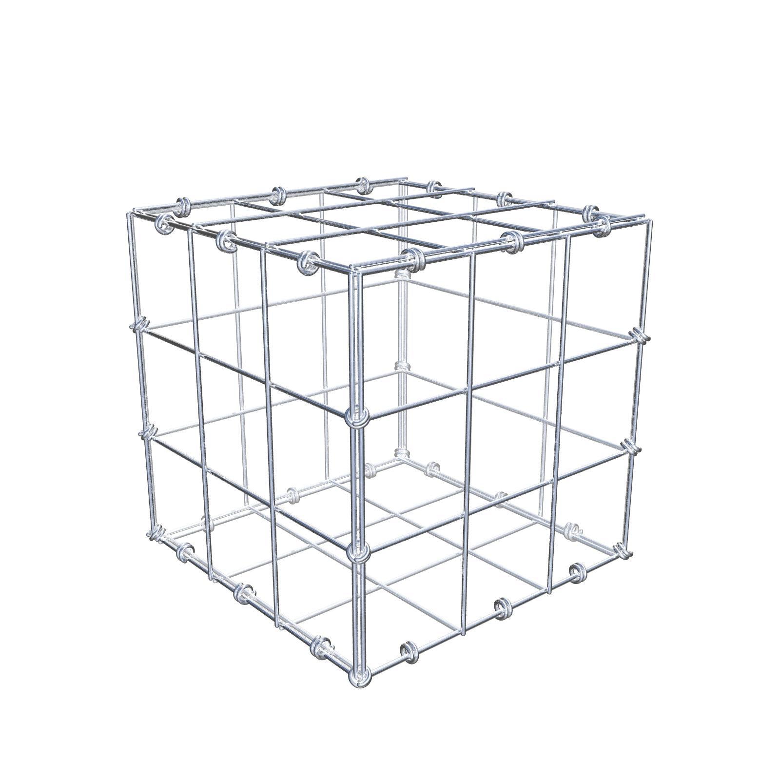 Gabião 30 cm x 30 cm x 30 cm (C x A x P), malhagem 10 x 10 cm, anel espiral