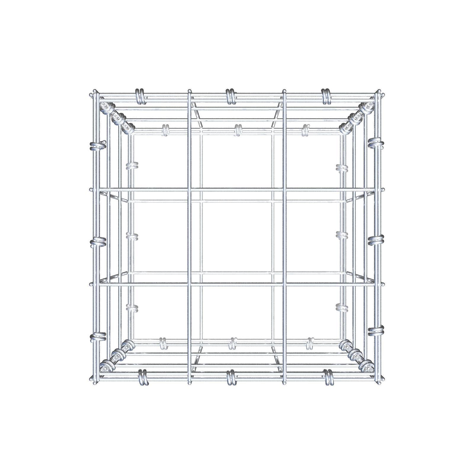 Gabião 30 cm x 30 cm x 30 cm (C x A x P), malhagem 10 x 10 cm, anel espiral