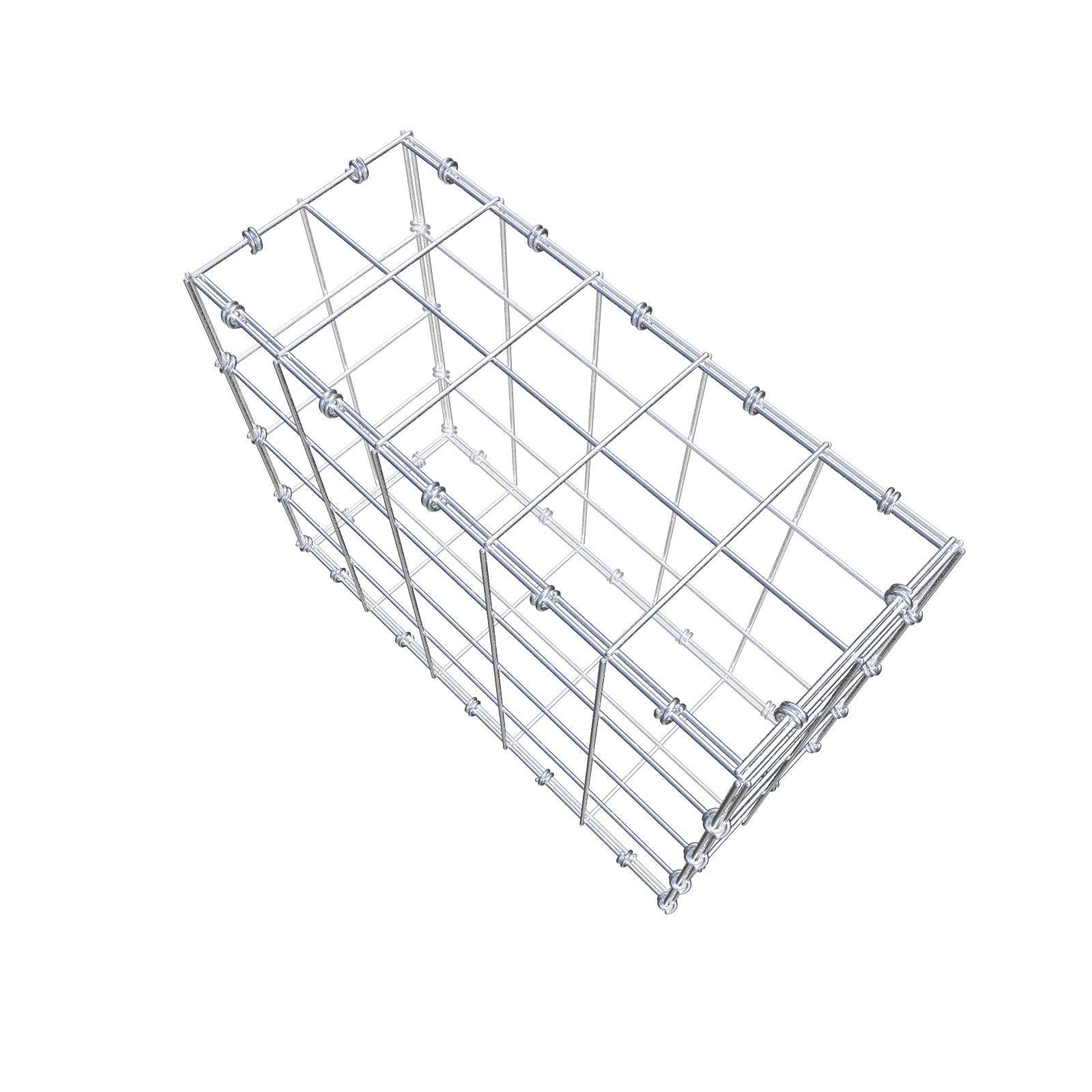 Gabion 50 cm x 40 cm x 20 cm (L x H x D), maskstorlek 10 x 10 cm, spiralring