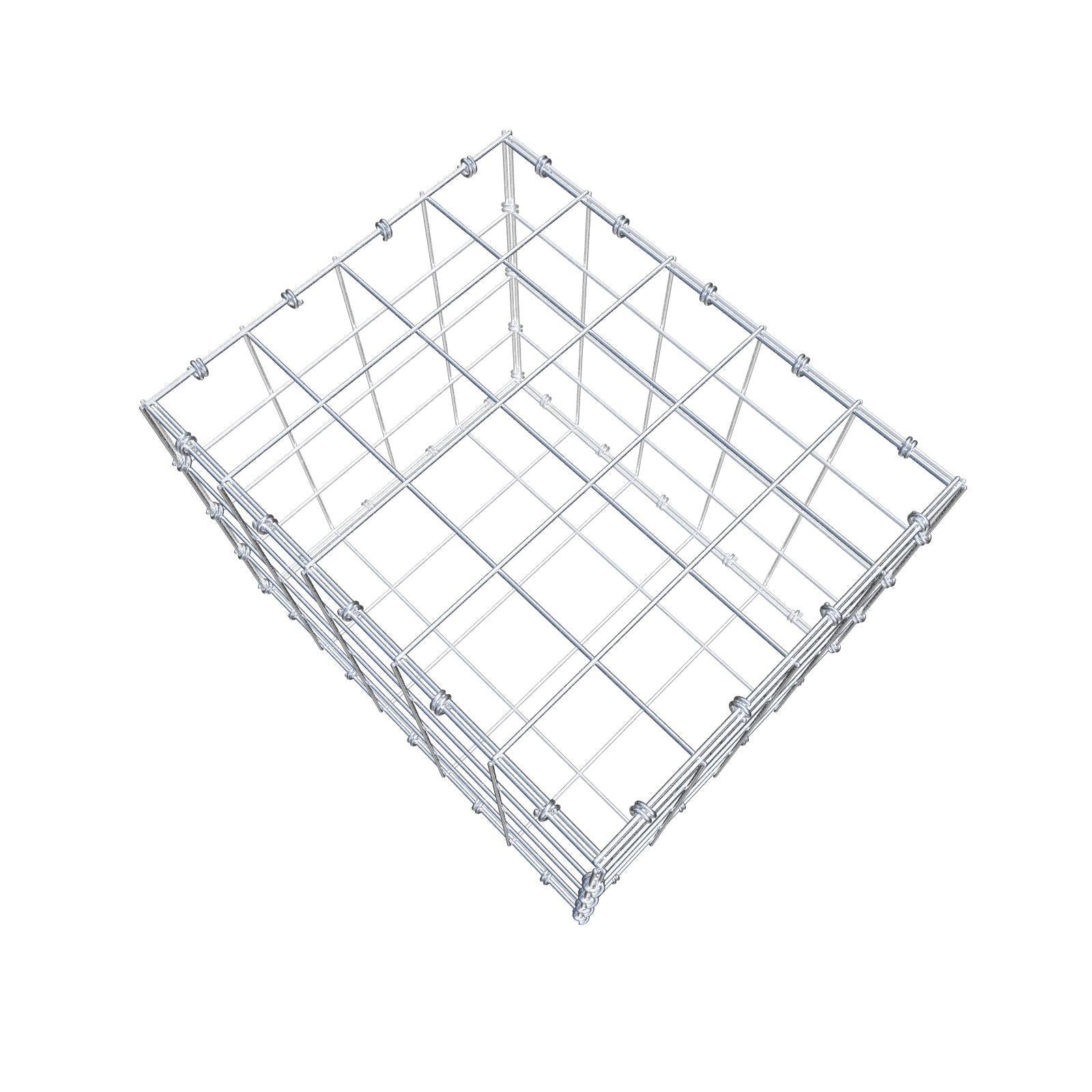 Gabião 50 cm x 40 cm x 40 cm (C x A x P), malhagem 10 x 10 cm, anel espiral