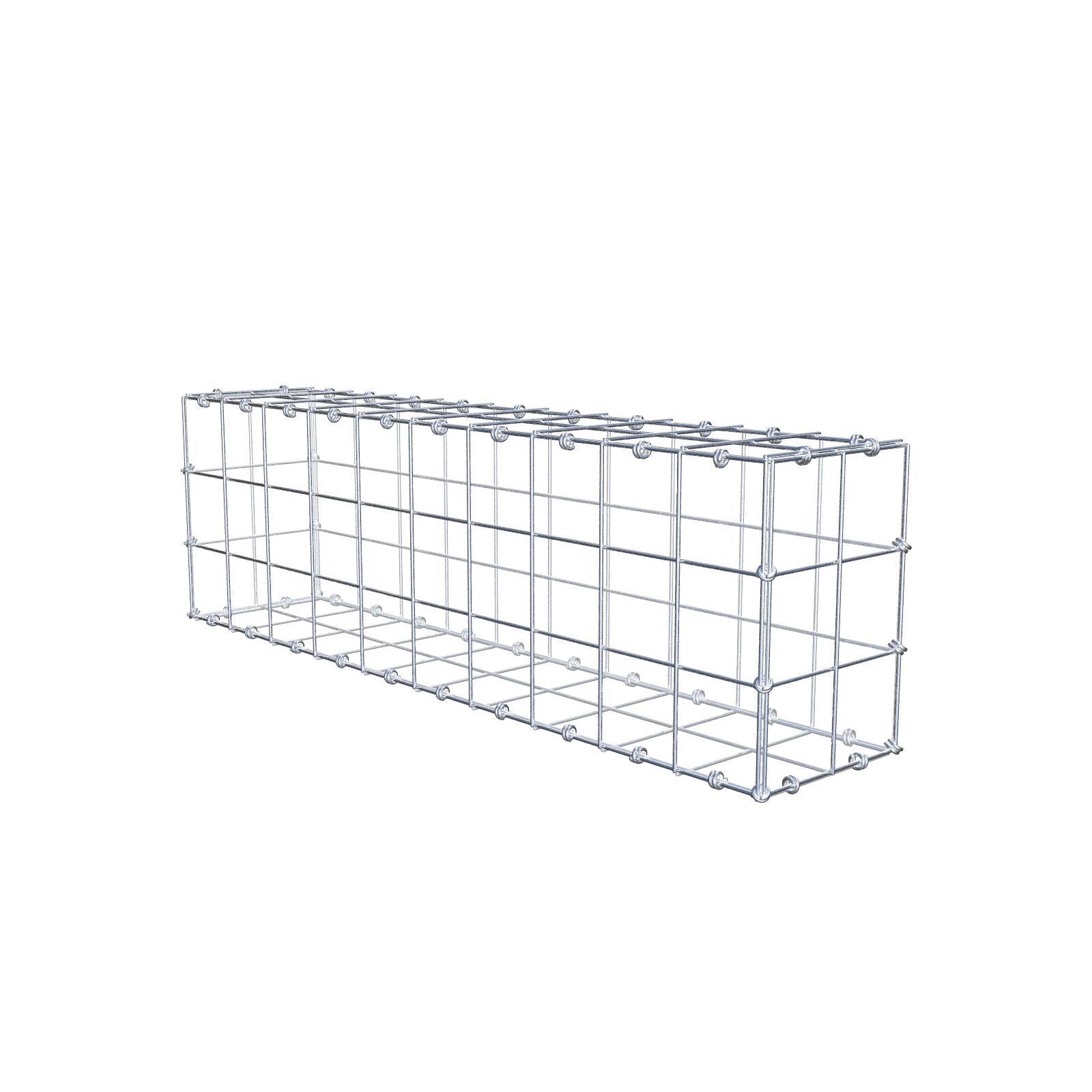 Gabion 100 cm x 30 cm x 20 cm (L x H x D), maskstorlek 10 x 10 cm, spiralring