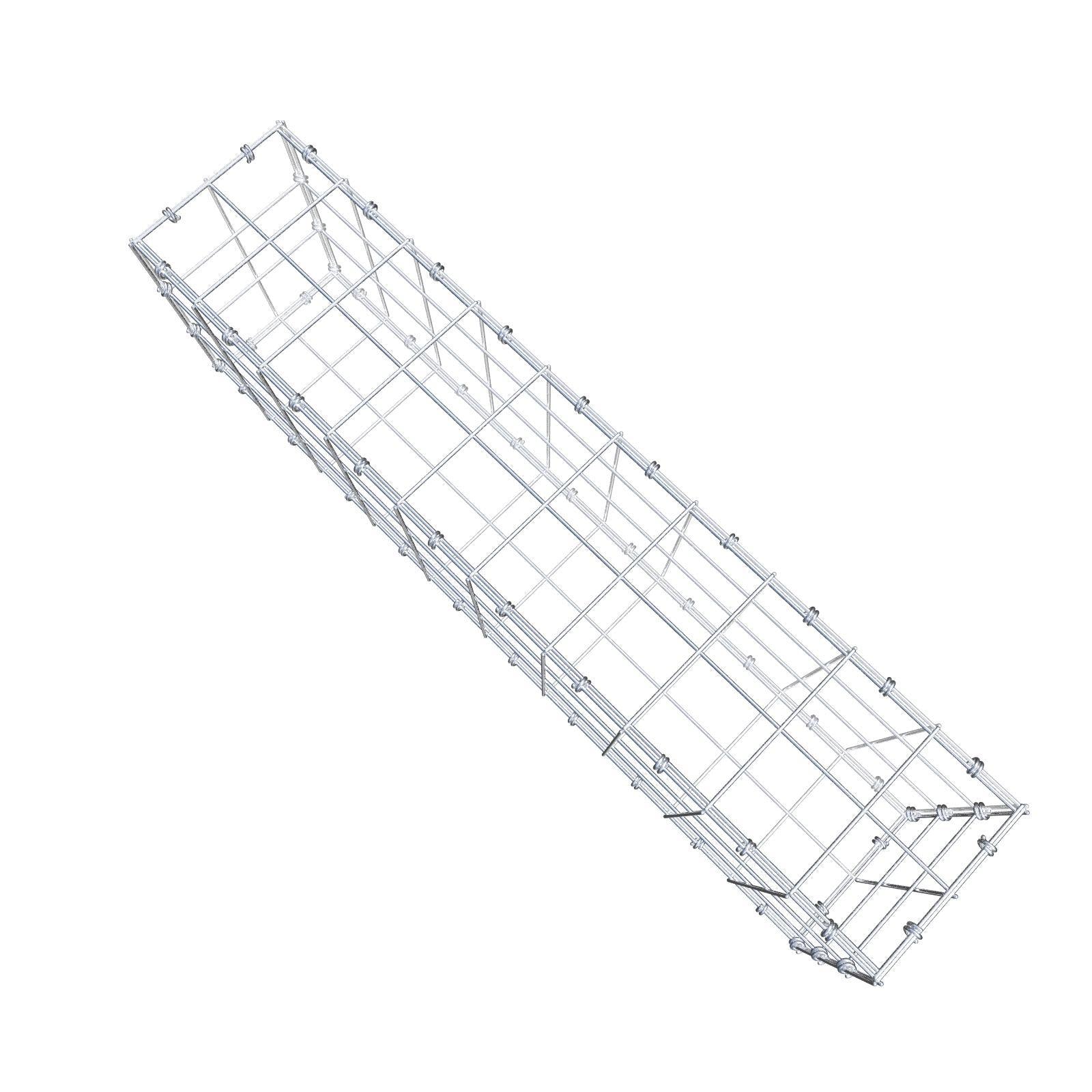 Gabion 100 cm x 30 cm x 20 cm (L x H x D), maskstorlek 10 x 10 cm, spiralring