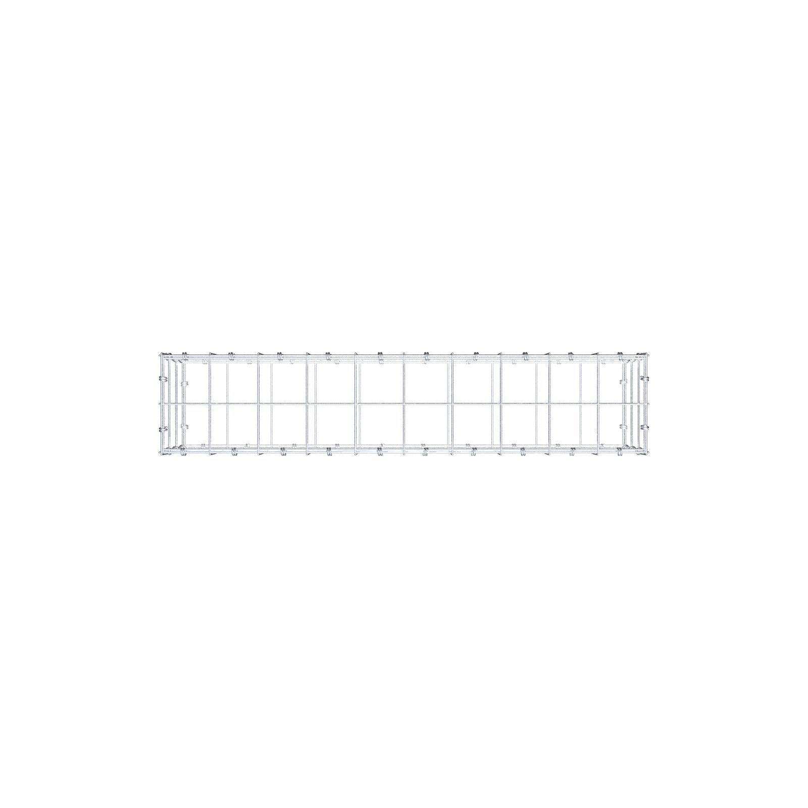 Gabion 100 cm x 30 cm x 20 cm (L x H x D), maskstorlek 10 x 10 cm, spiralring