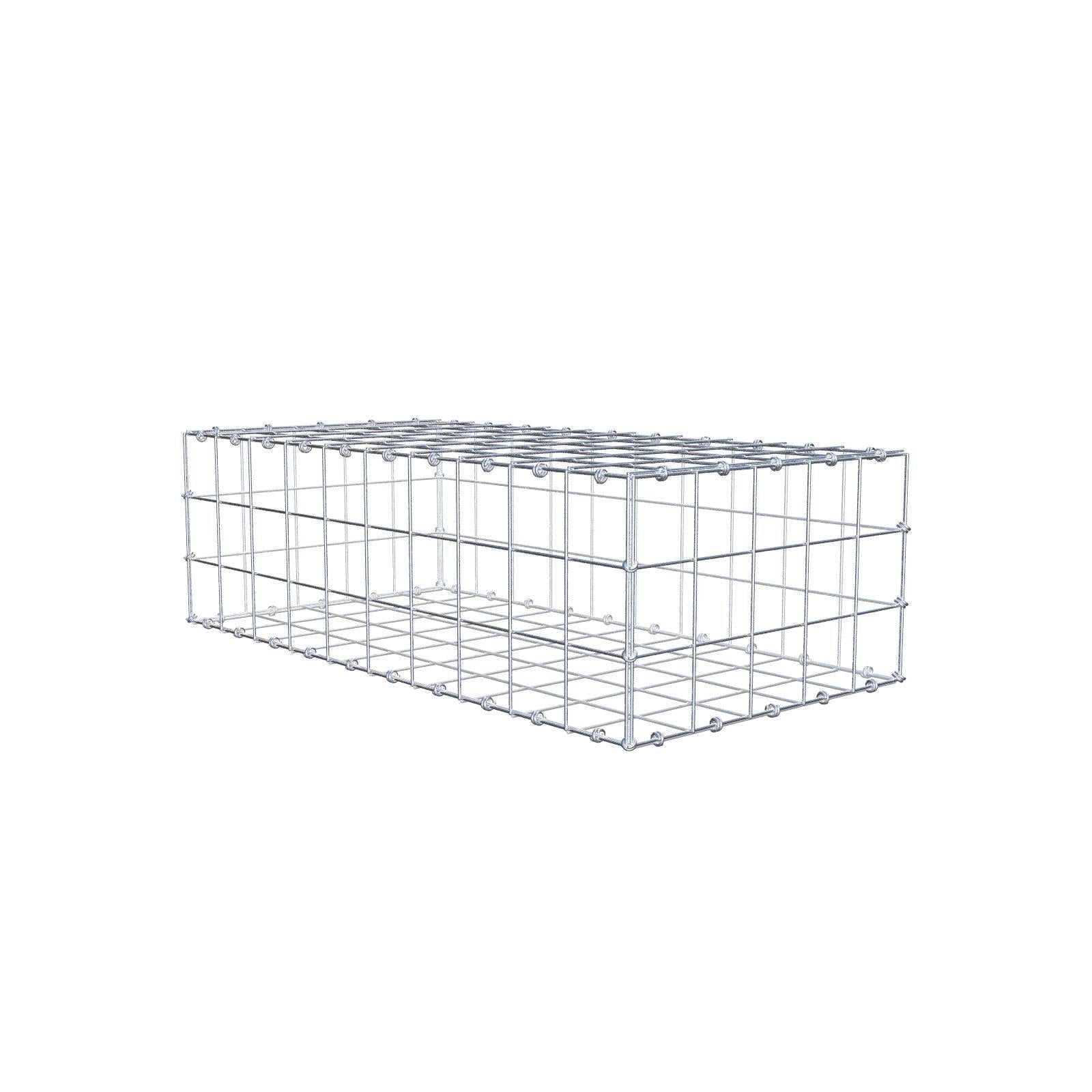 Gabione 100 cm x 30 cm x 50 cm (L x H x T), Maschenweite 10 x 10 cm, Spiralring