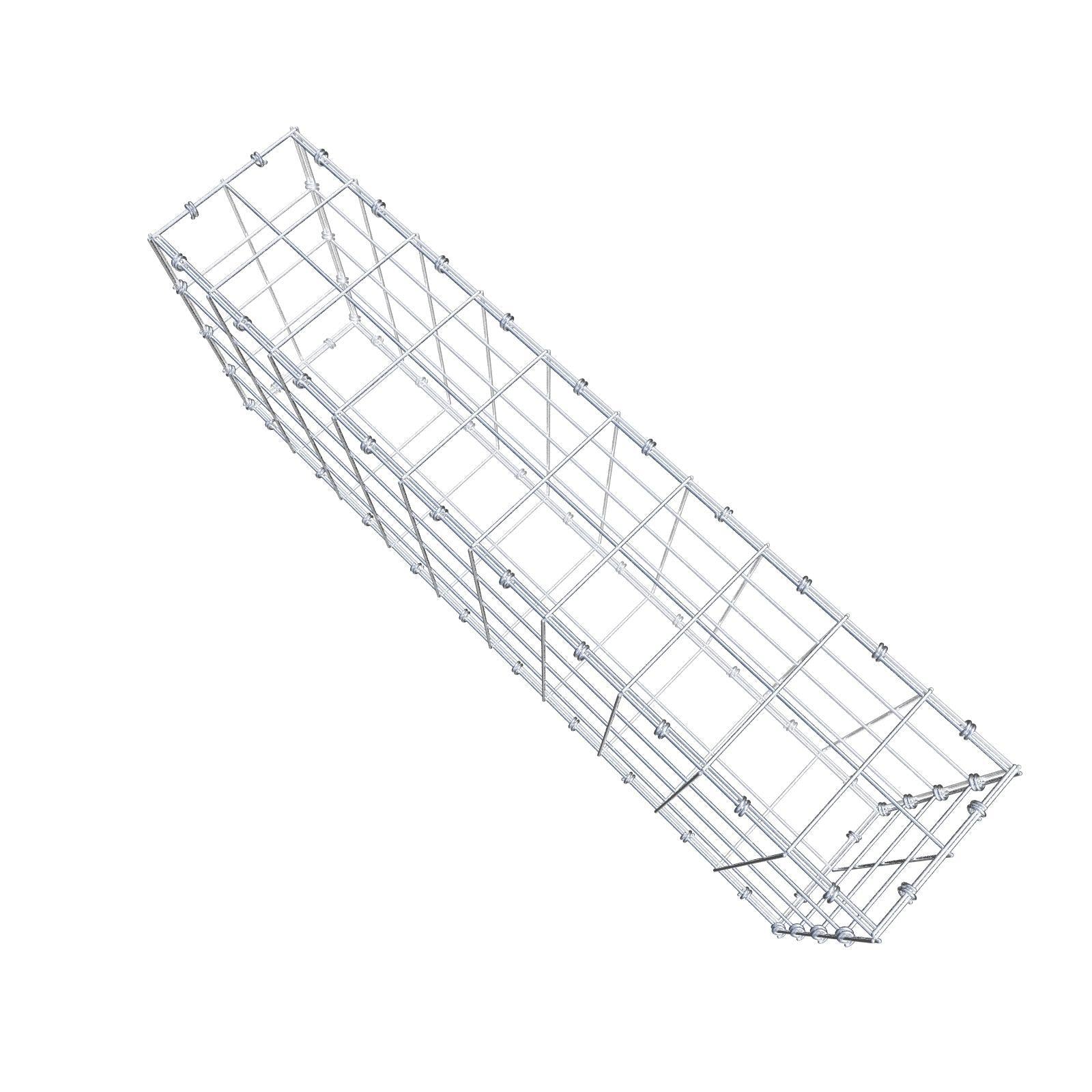 Gabbione 100 cm x 40 cm x 20 cm (L x H x P), maglia 10 x 10 cm, anello a spirale