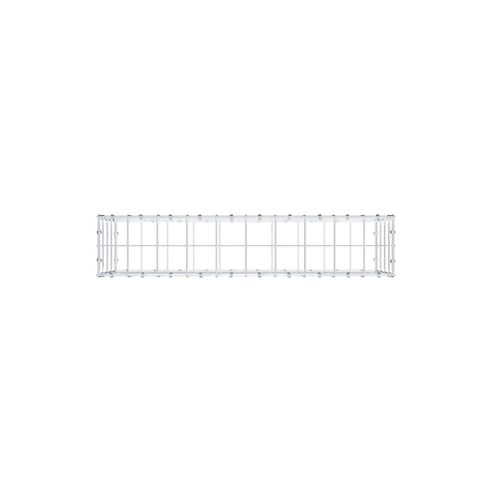 Gabbione 100 cm x 40 cm x 20 cm (L x H x P), maglia 10 x 10 cm, anello a spirale