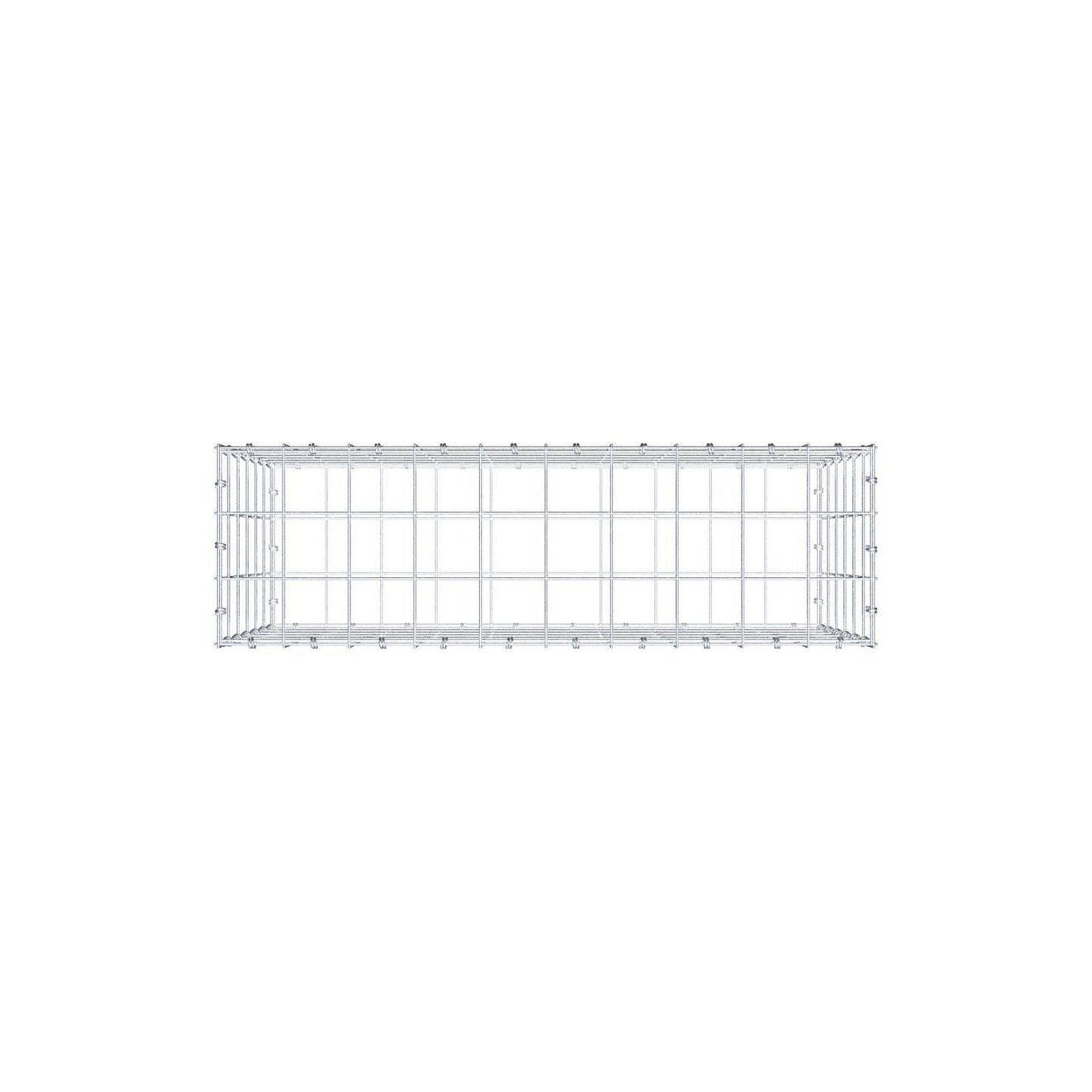 Gabione 100 cm x 60 cm x 30 cm (L x H x T), Maschenweite 10 x 10 cm, Spiralring