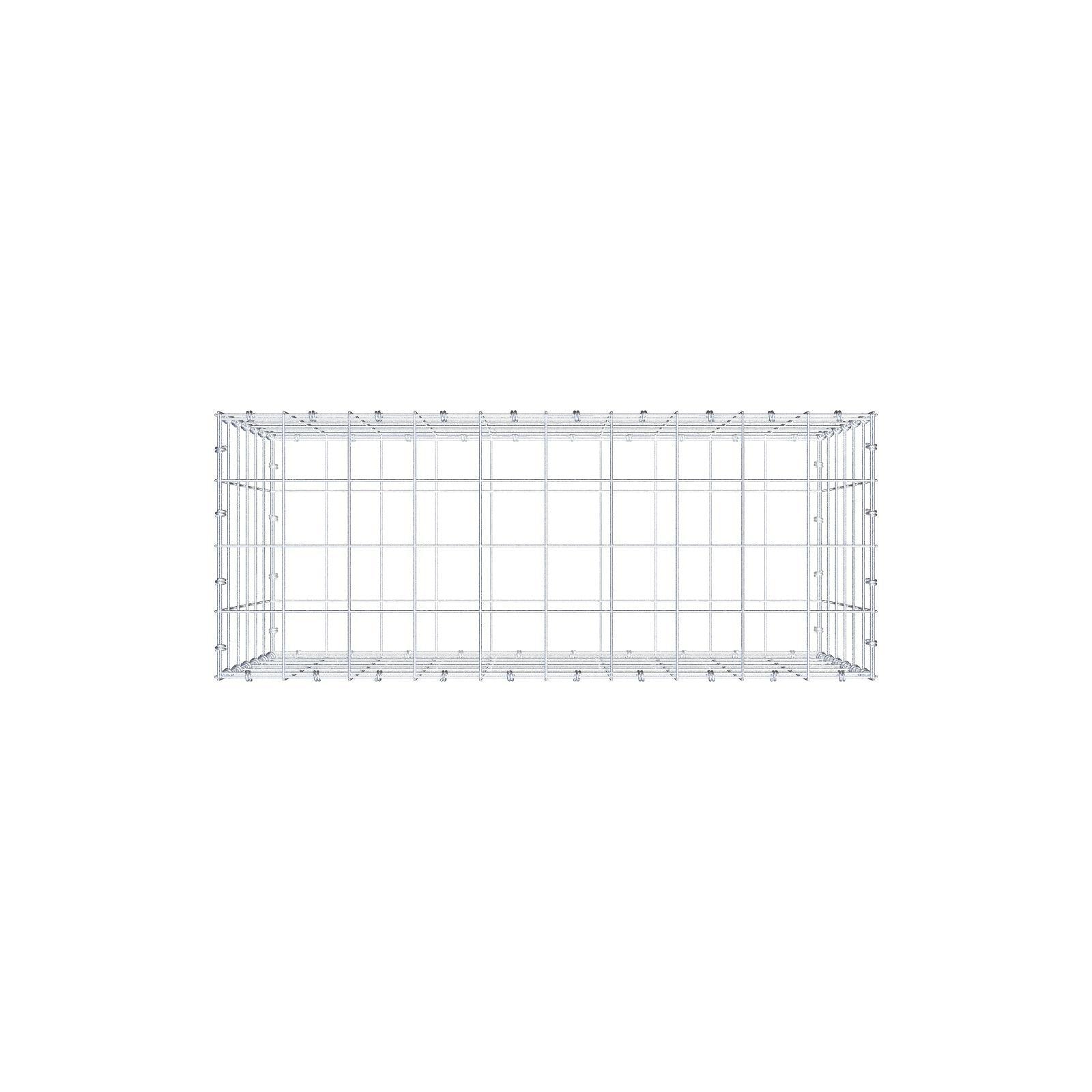 Gabion 100 cm x 60 cm x 40 cm (L x H x D), maskstorlek 10 x 10 cm, spiralring