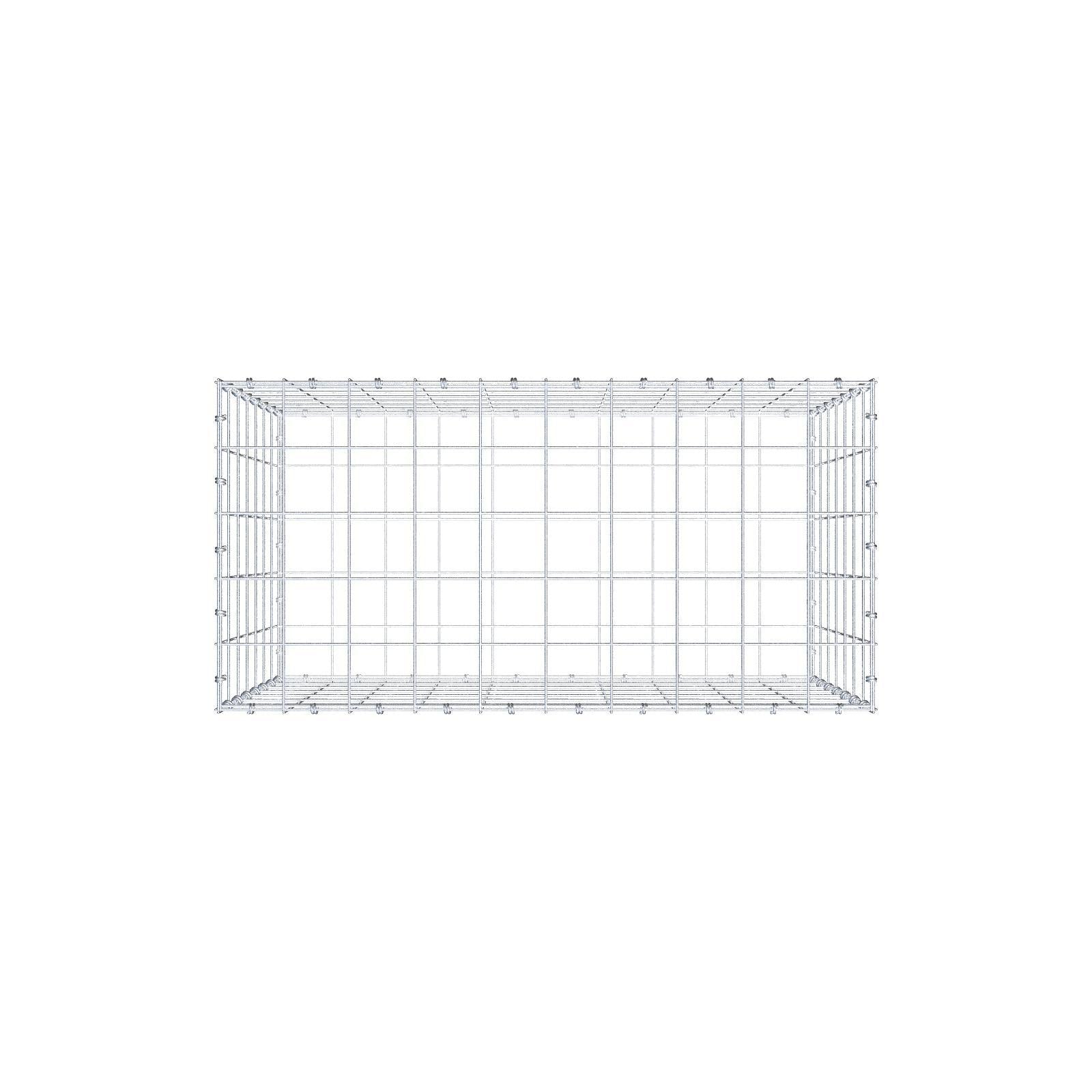 Schanskorf 100 cm x 70 cm x 50 cm (L x H x D), maaswijdte 10 x 10 cm, spiraalring