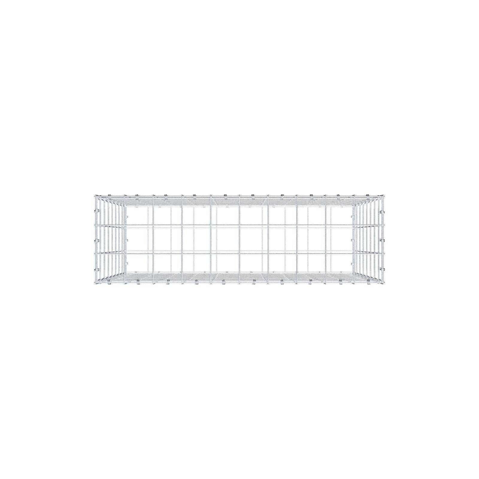 Gabione 100 cm x 80 cm x 30 cm (L x H x T), Maschenweite 10 x 10 cm, Spiralring