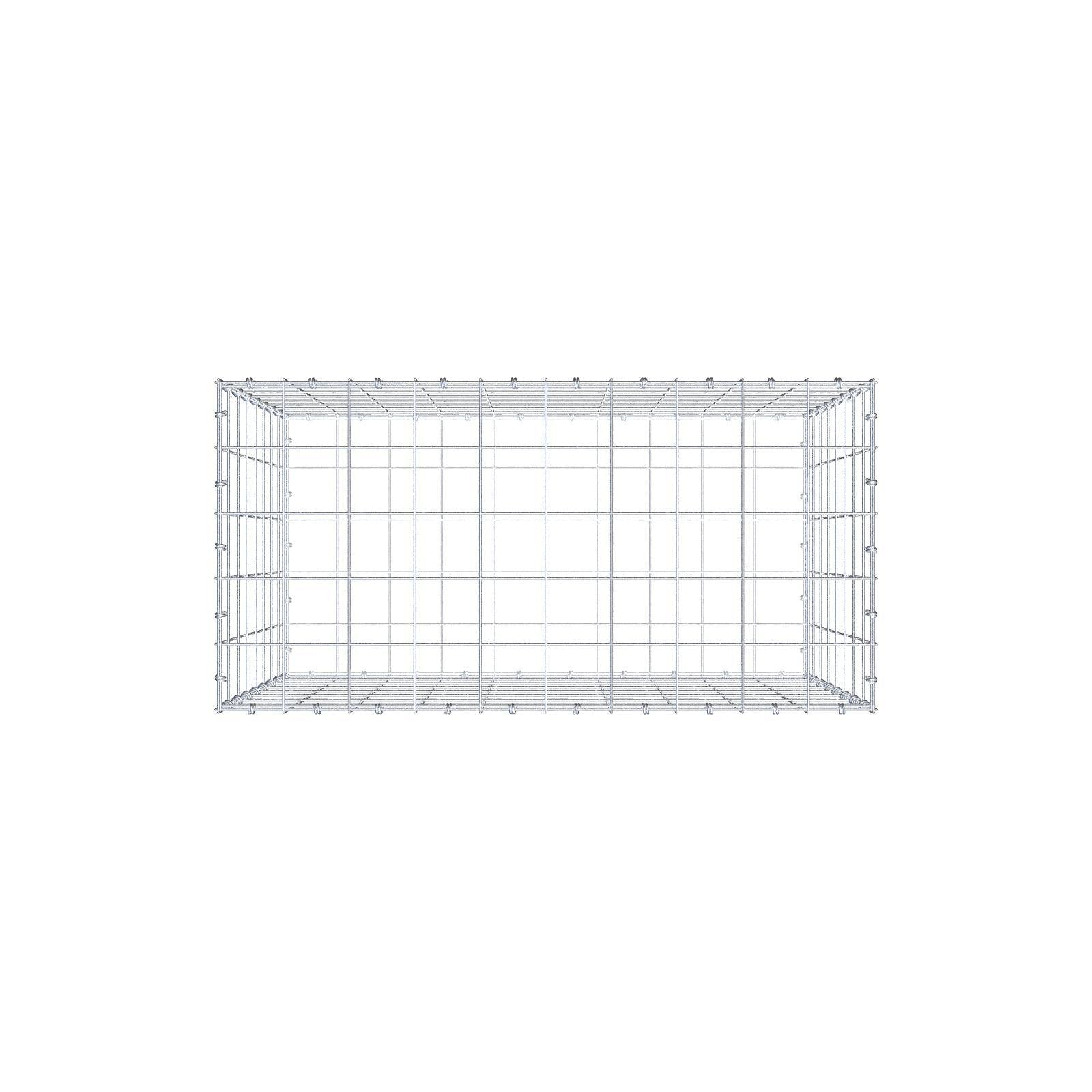 Gavión 100 cm x 80 cm x 50 cm (L x A x P), luz de malla 10 x 10 cm, anillo en espiral