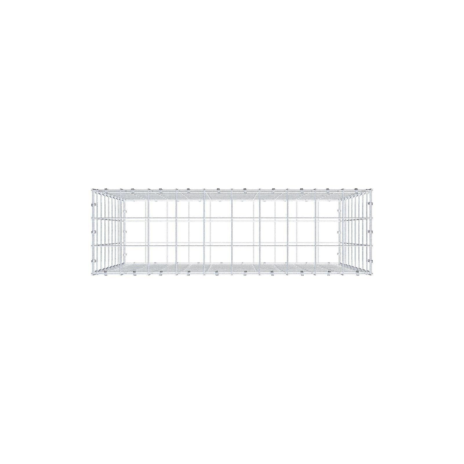 Gabion 100 cm x 90 cm x 30 cm (L x H x D), maskestørrelse 10 x 10 cm, spiralring